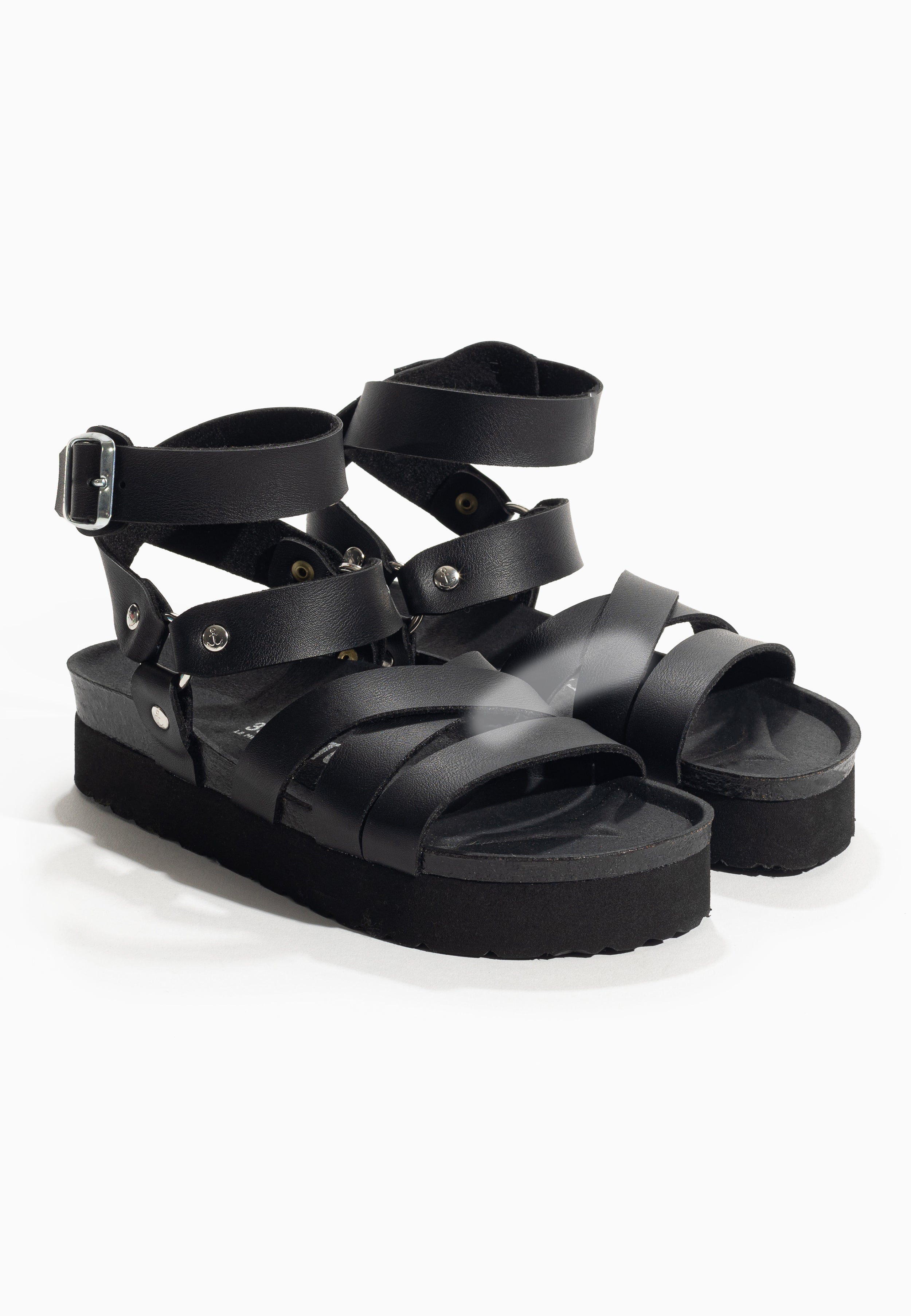 Black Haring Platform Sandals