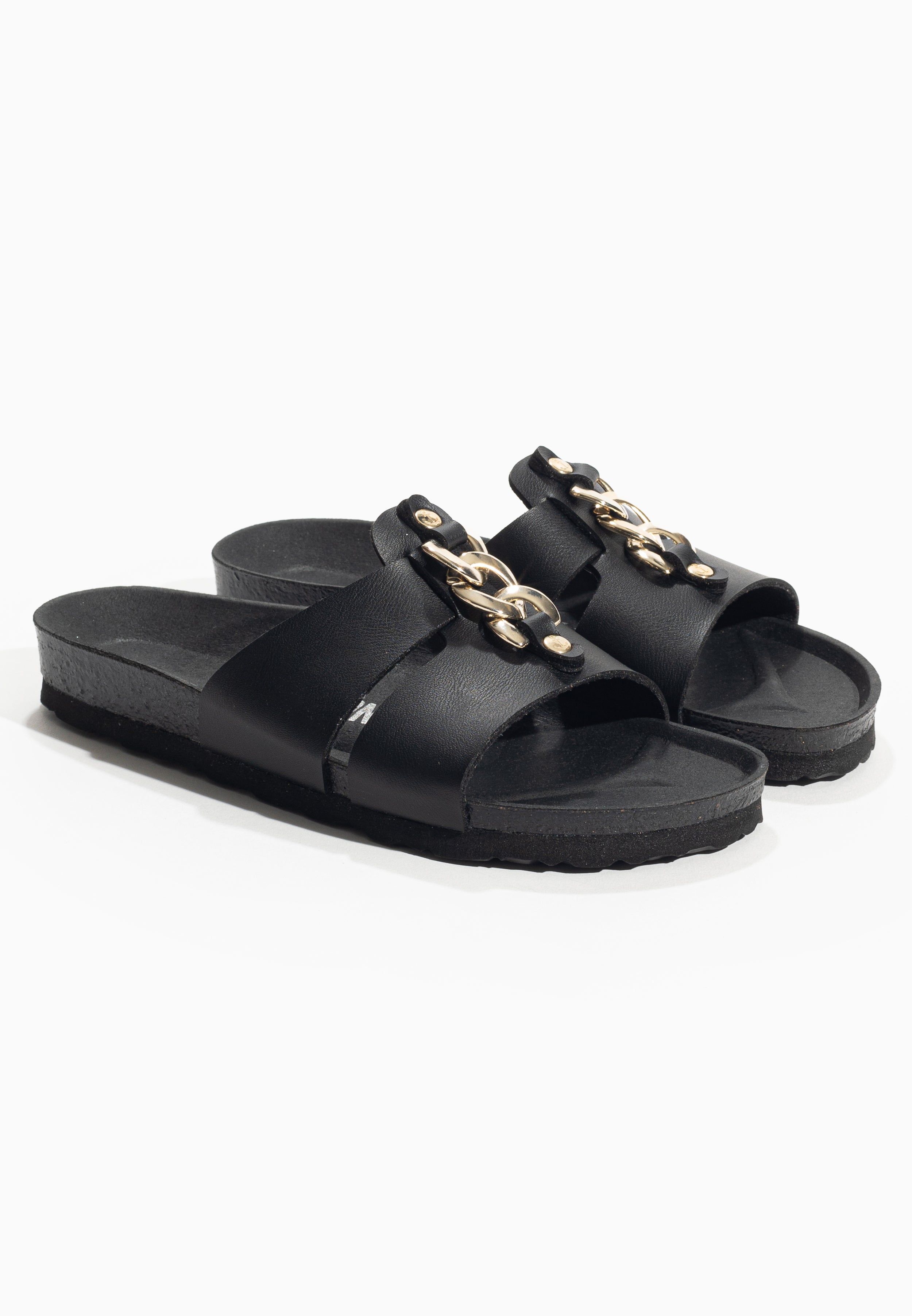 Klein Black 2 Straps Sandals