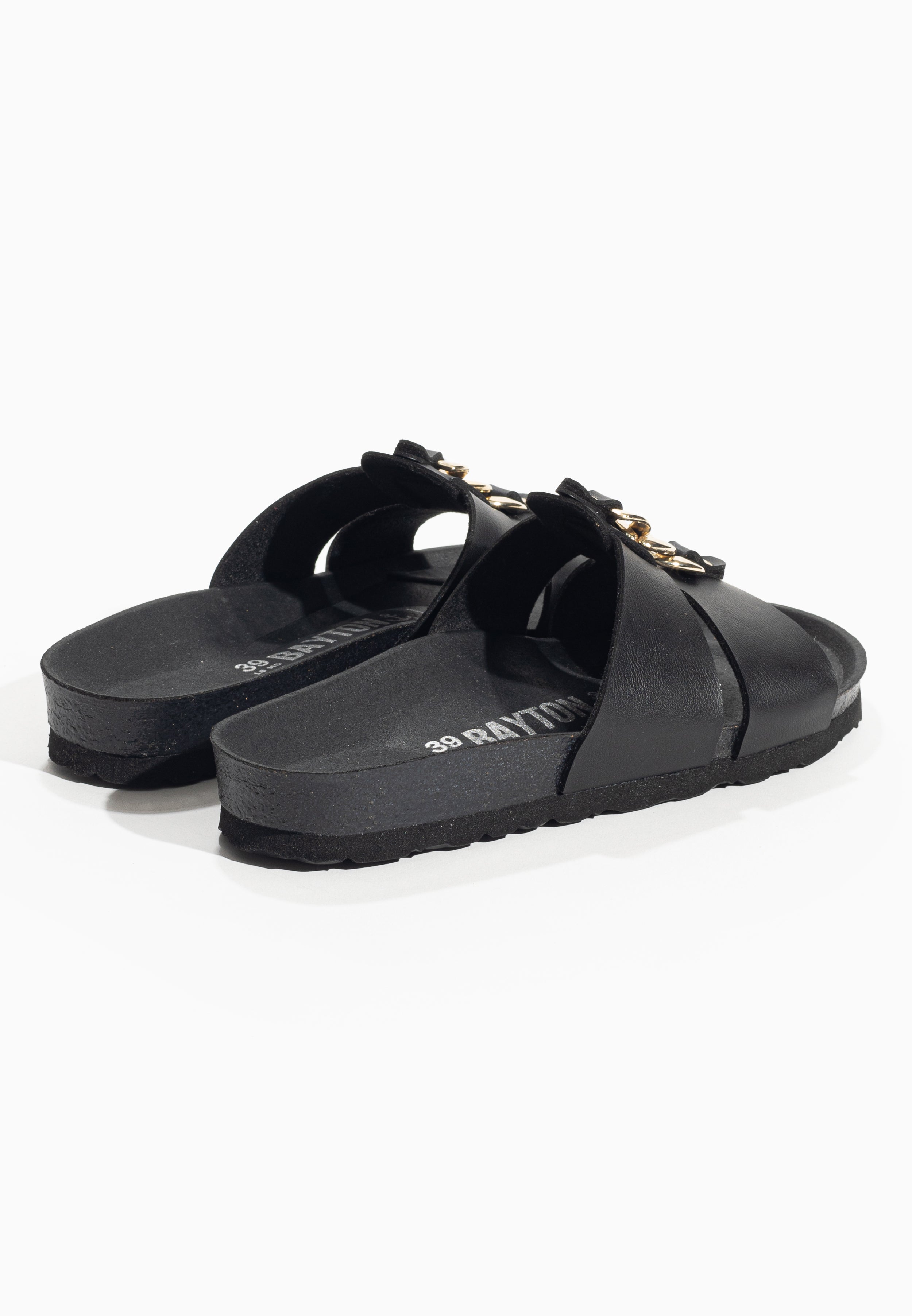 Klein Black 2 Straps Sandals