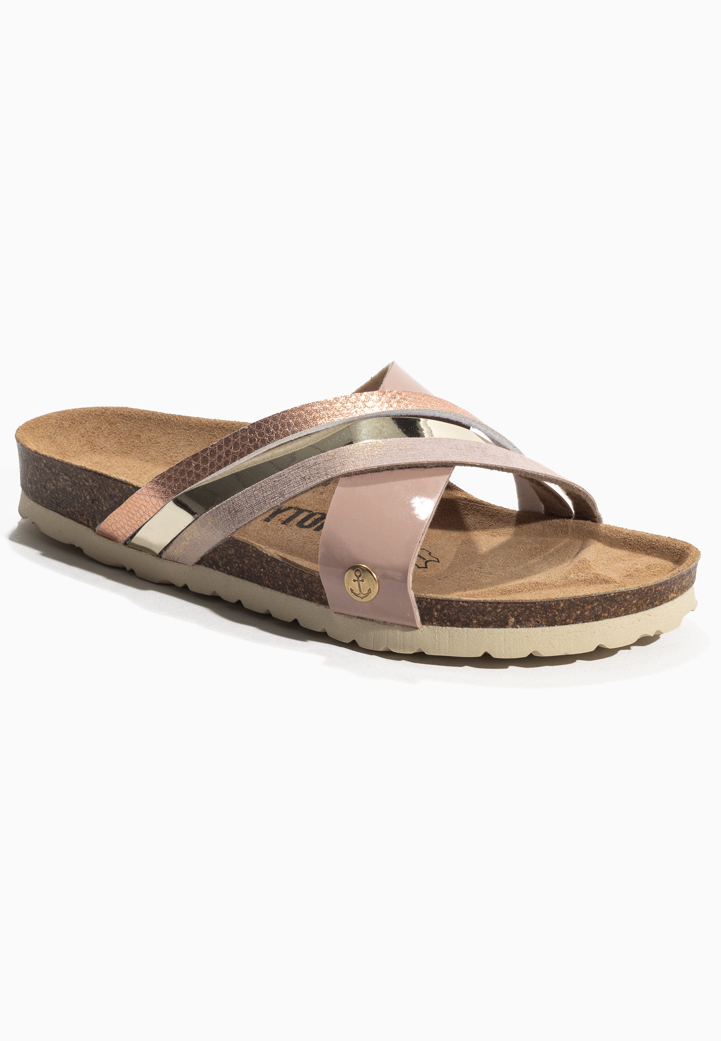 Matisse Pink and Gold Multi-Strap Sandals