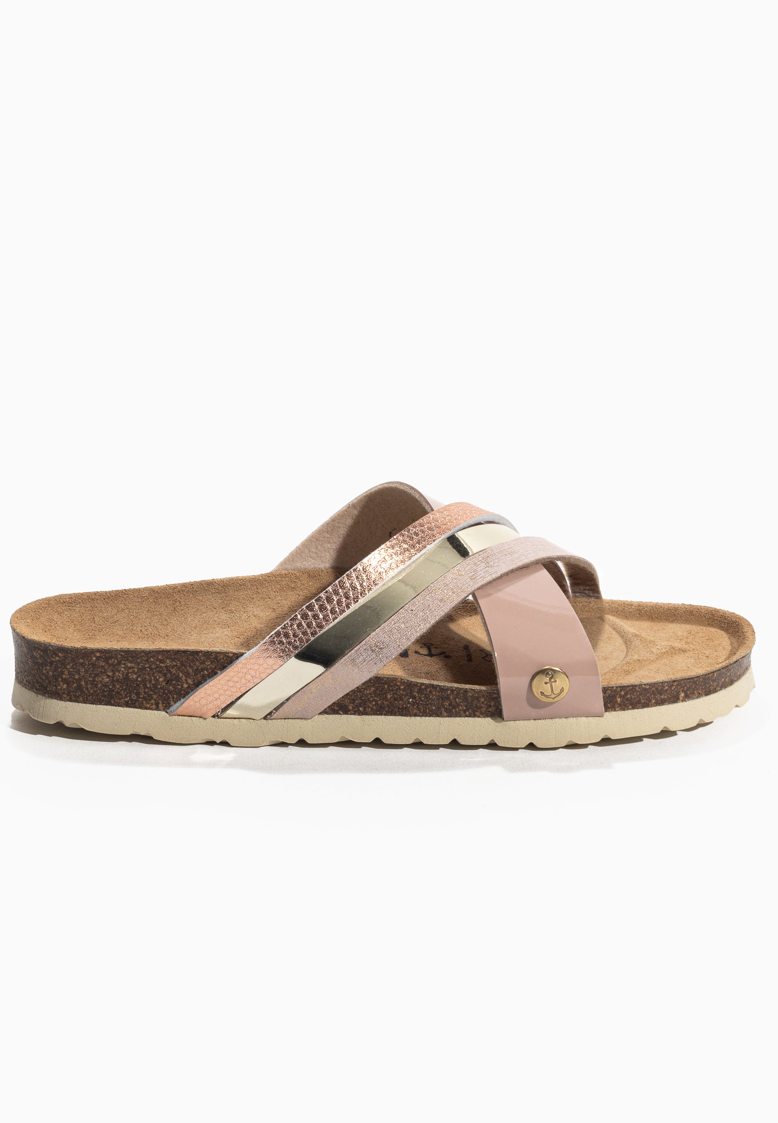 Matisse Pink and Gold Multi-Strap Sandals