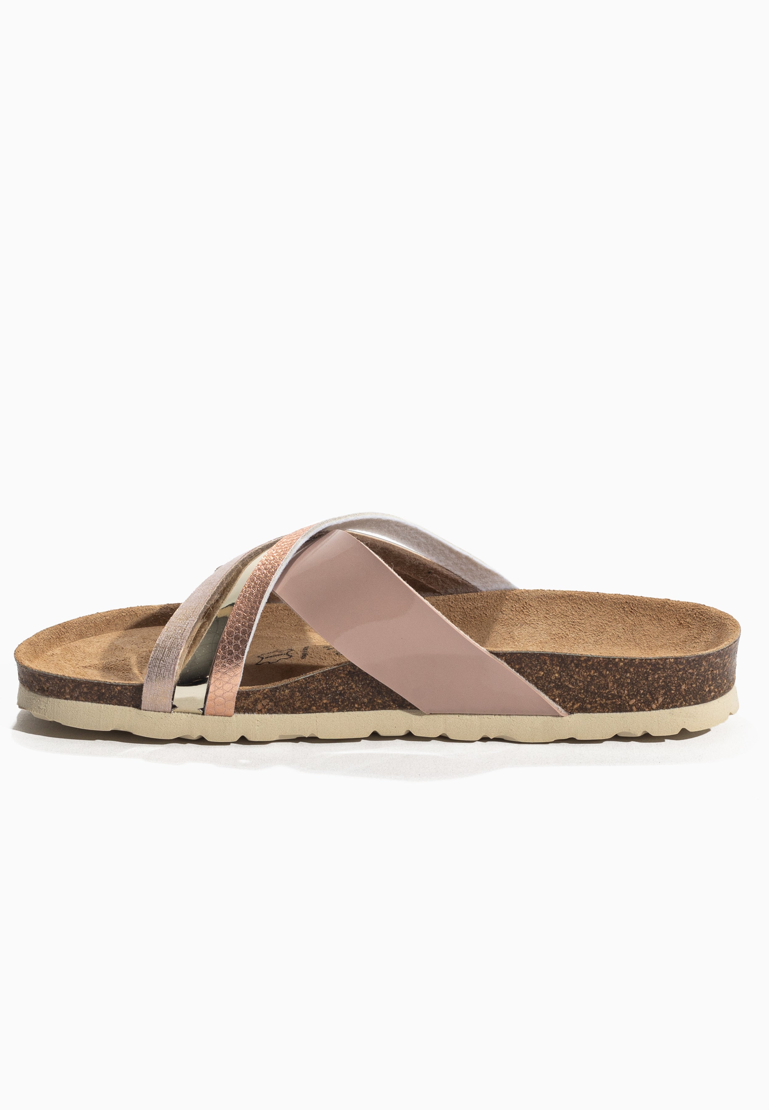 Matisse Pink and Gold Multi-Strap Sandals