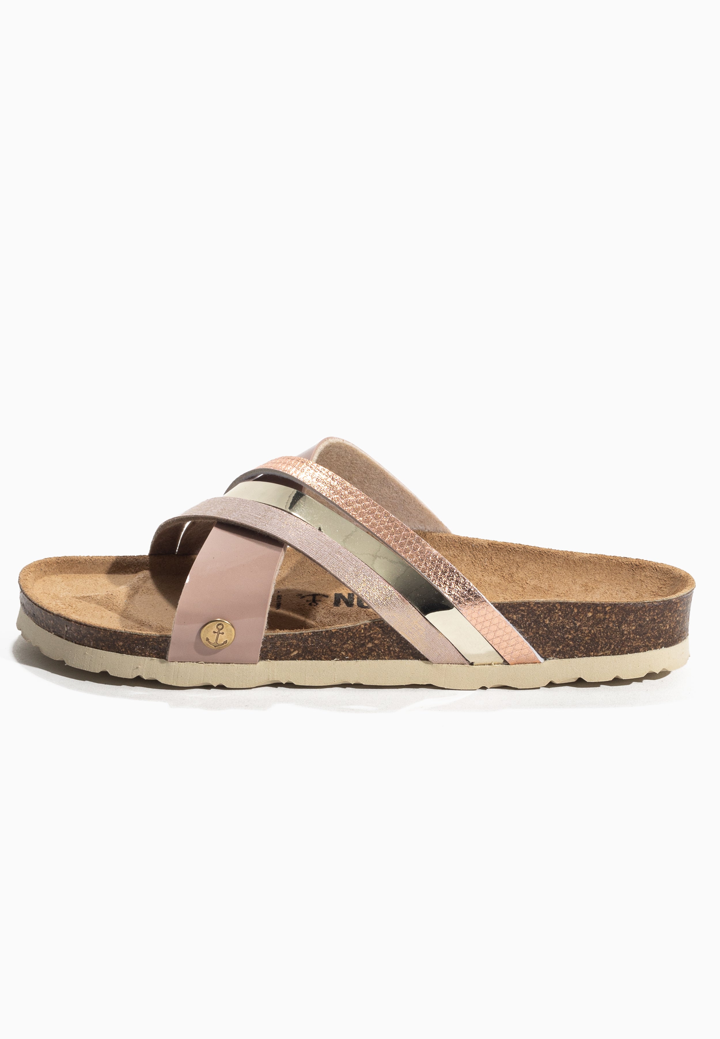 Matisse Pink and Gold Multi-Strap Sandals