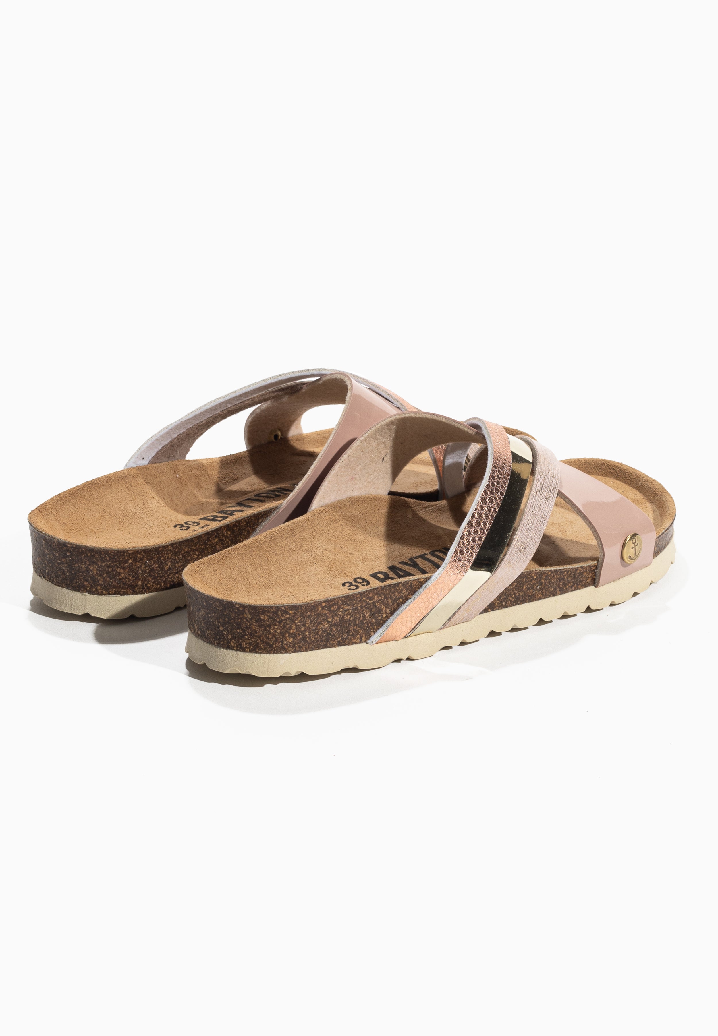 Matisse Pink and Gold Multi-Strap Sandals