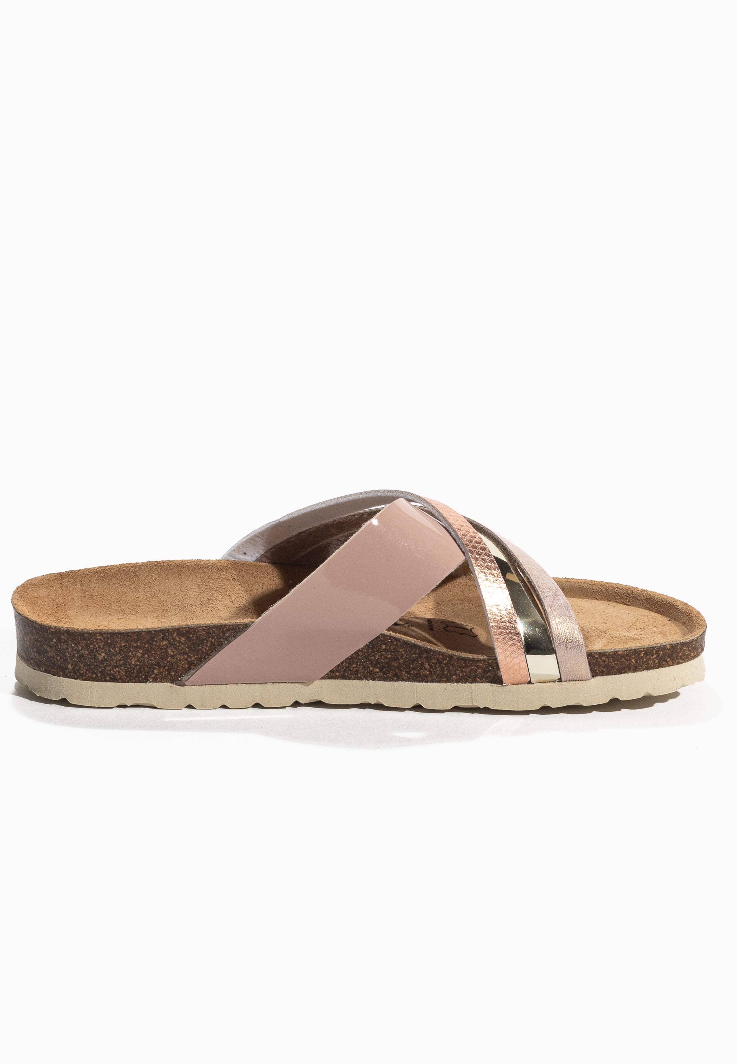 Matisse Pink and Gold Multi-Strap Sandals