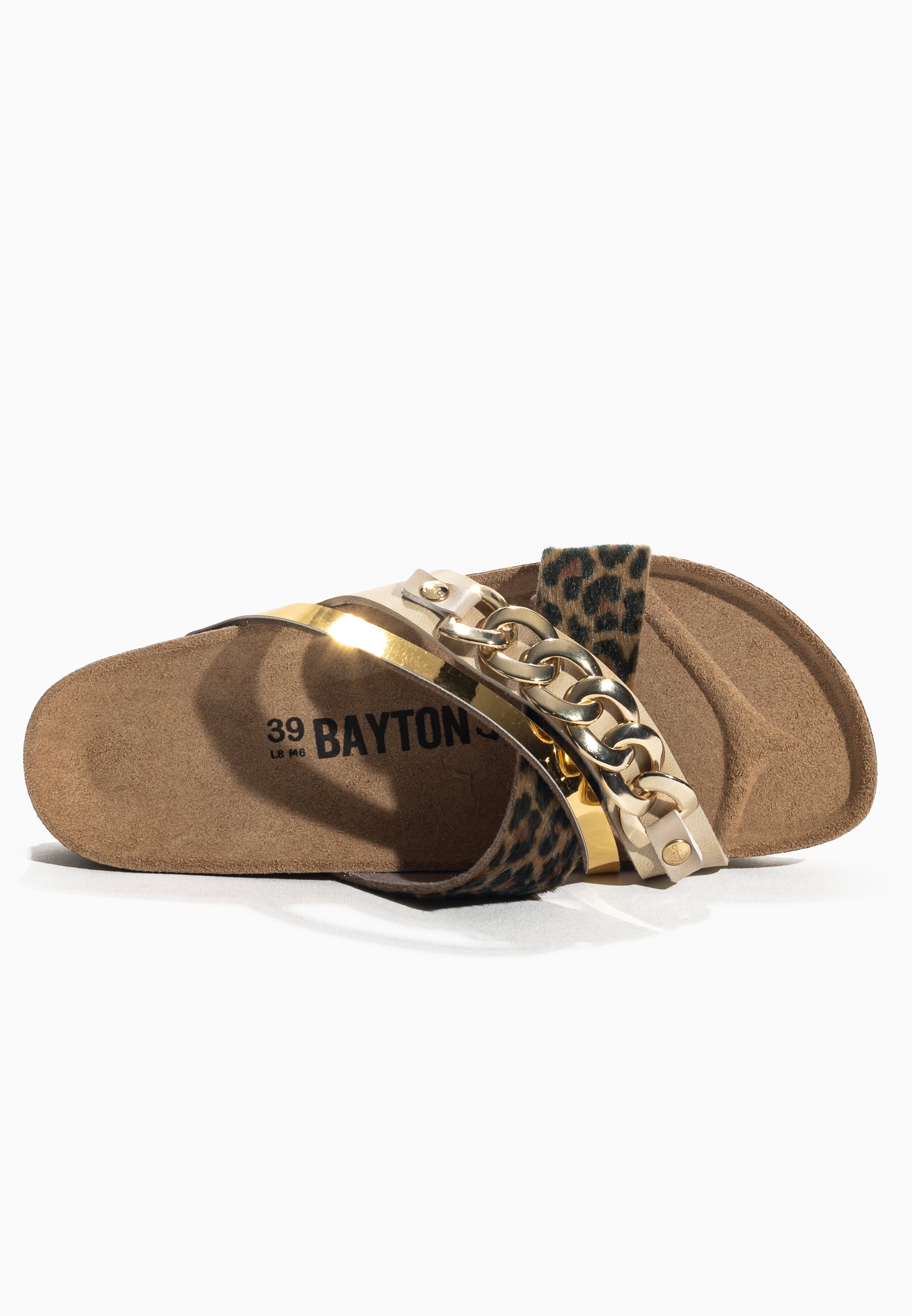 Magritte Sandalias Beige, Leopardo y Dorado