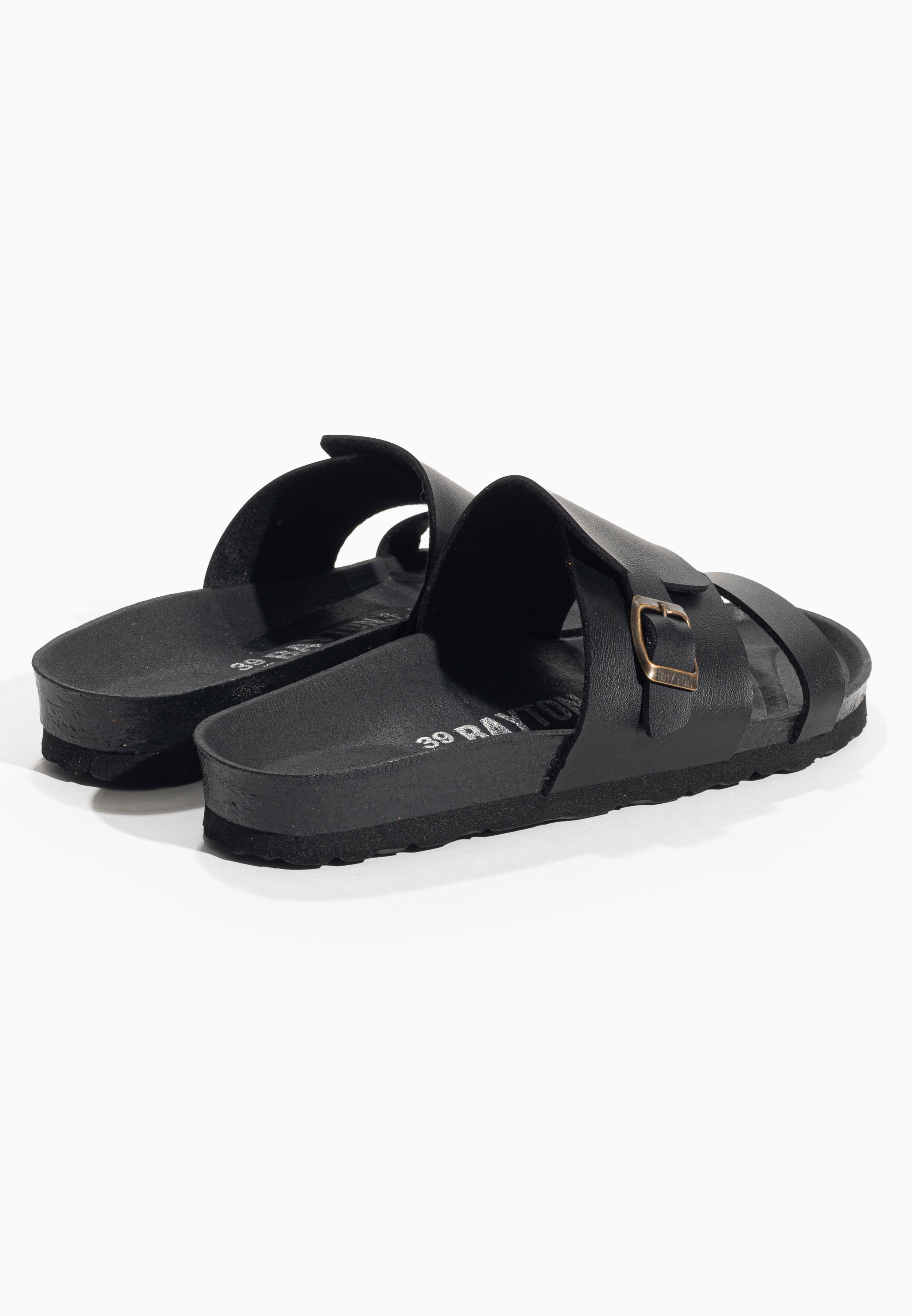 Black Hockney Sandals 2 Straps