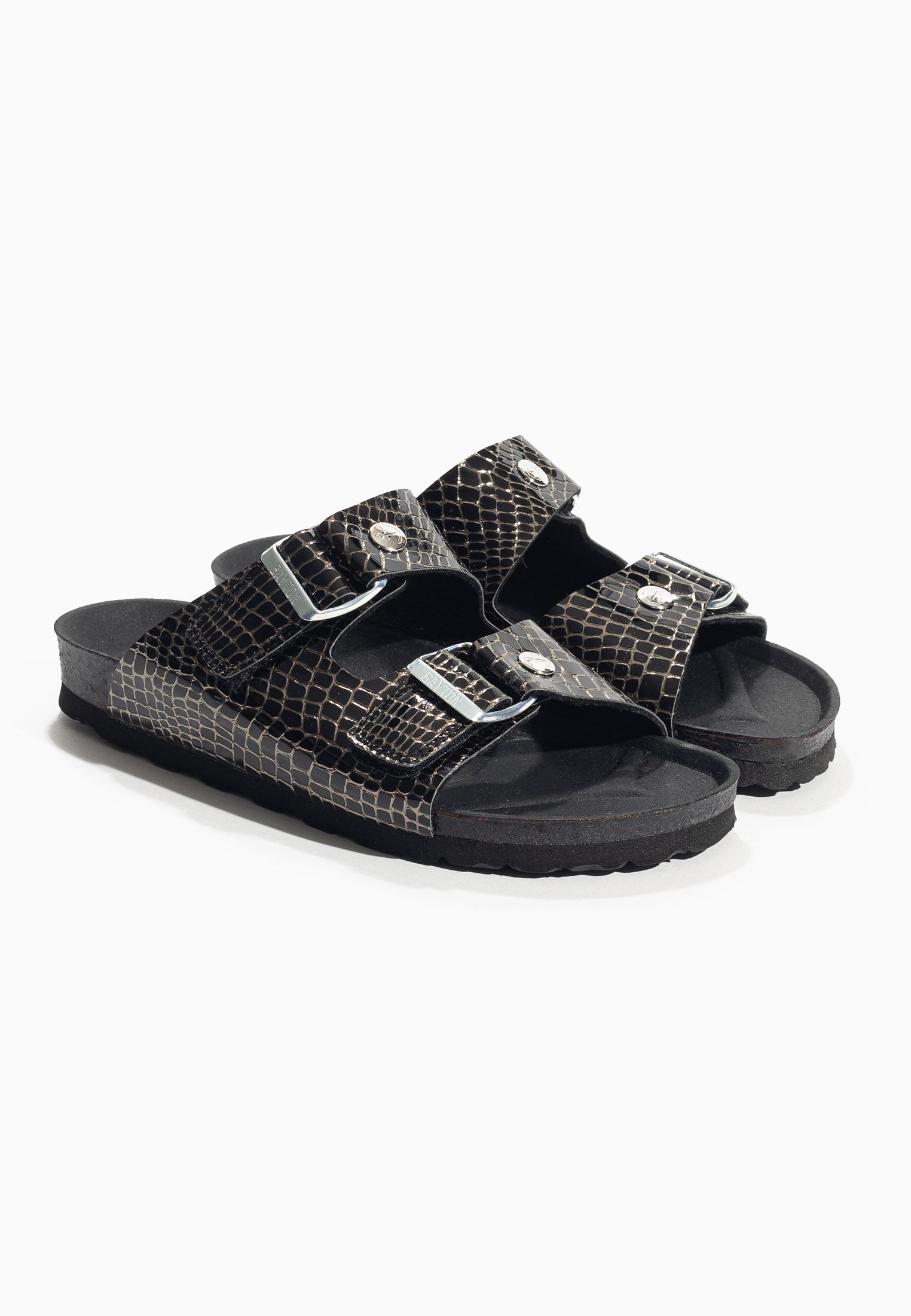 Cezanne Black 2 Straps Sandals