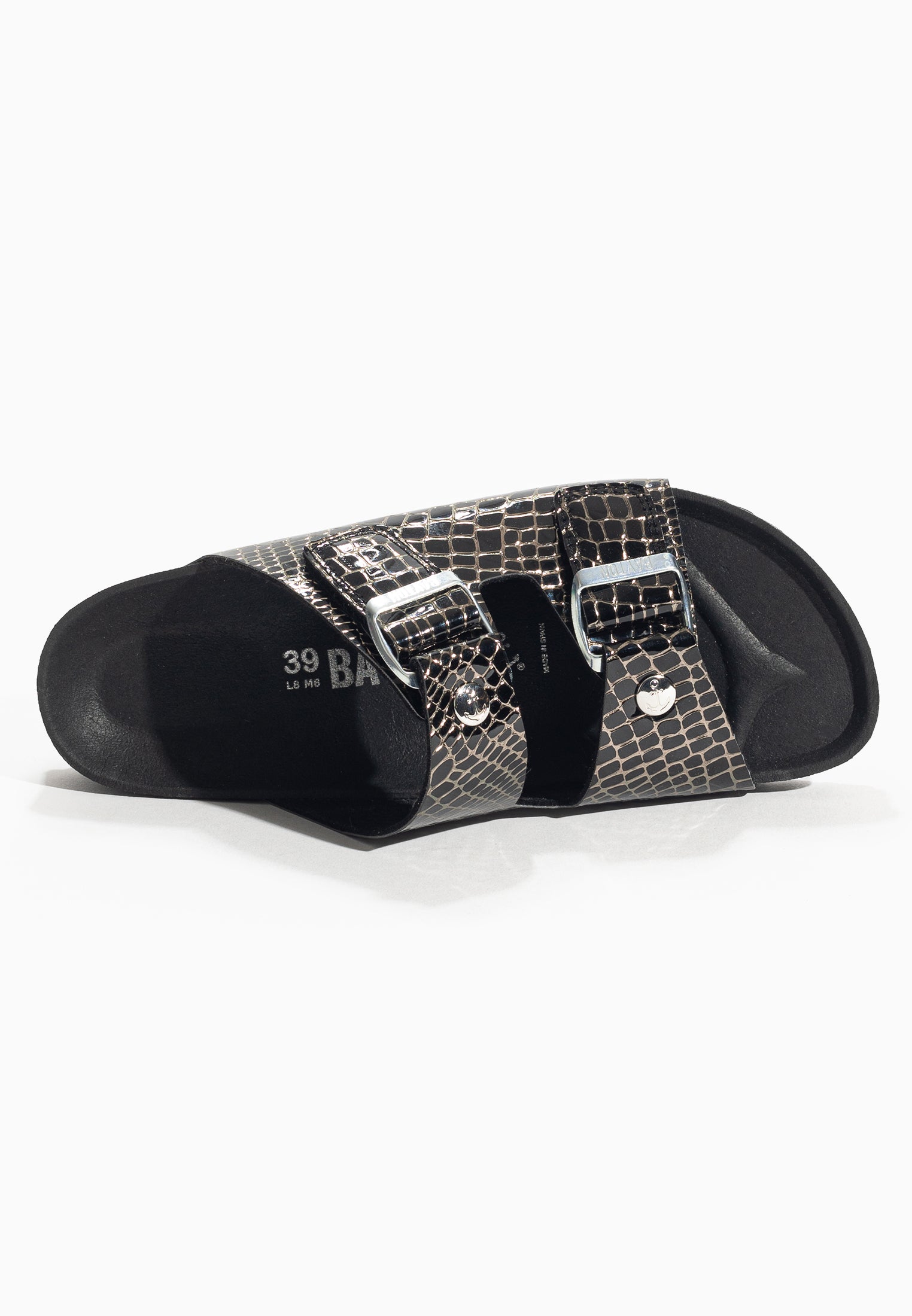 Cezanne Black 2 Straps Sandals