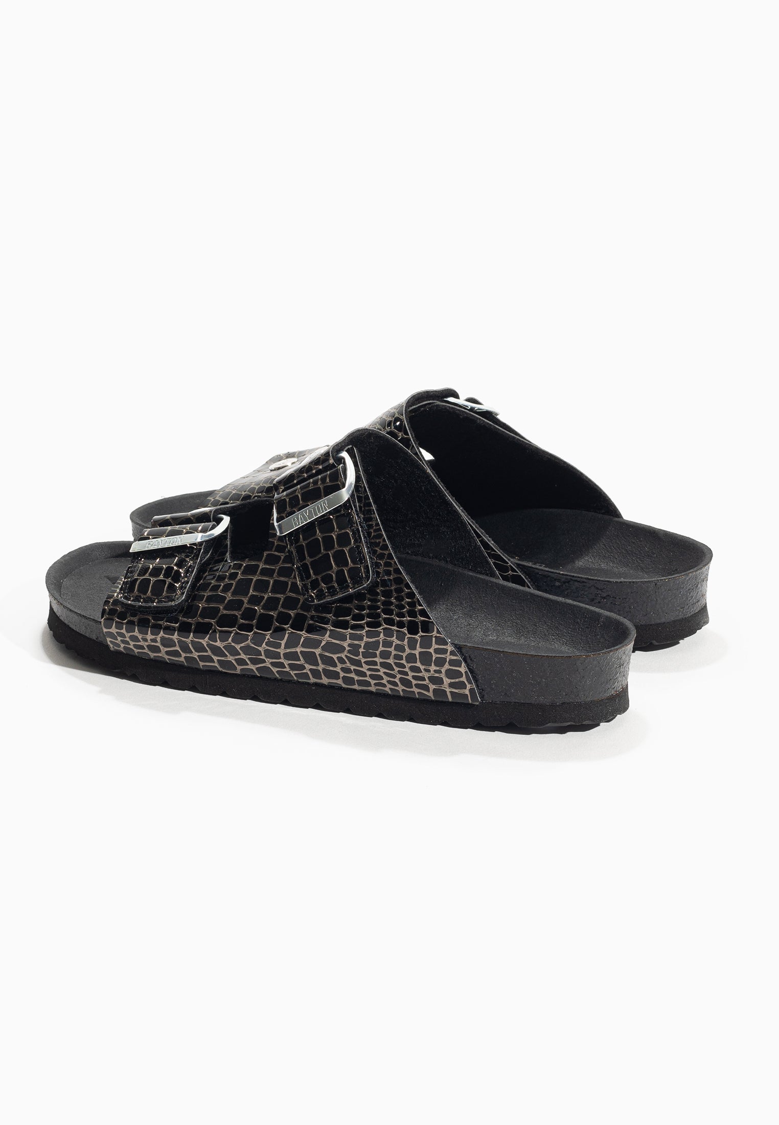 Cezanne Black 2 Straps Sandals