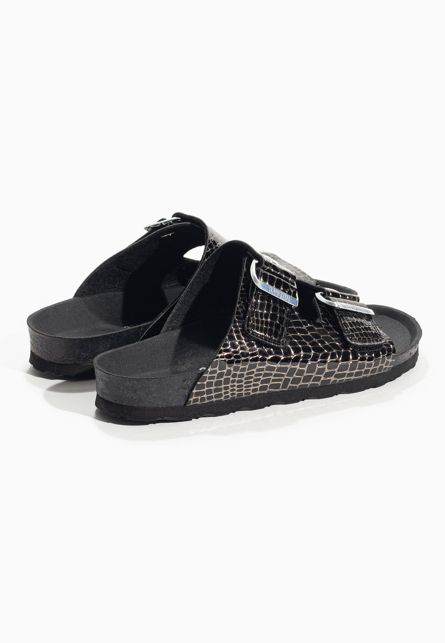 Cezanne Black 2 Straps Sandals