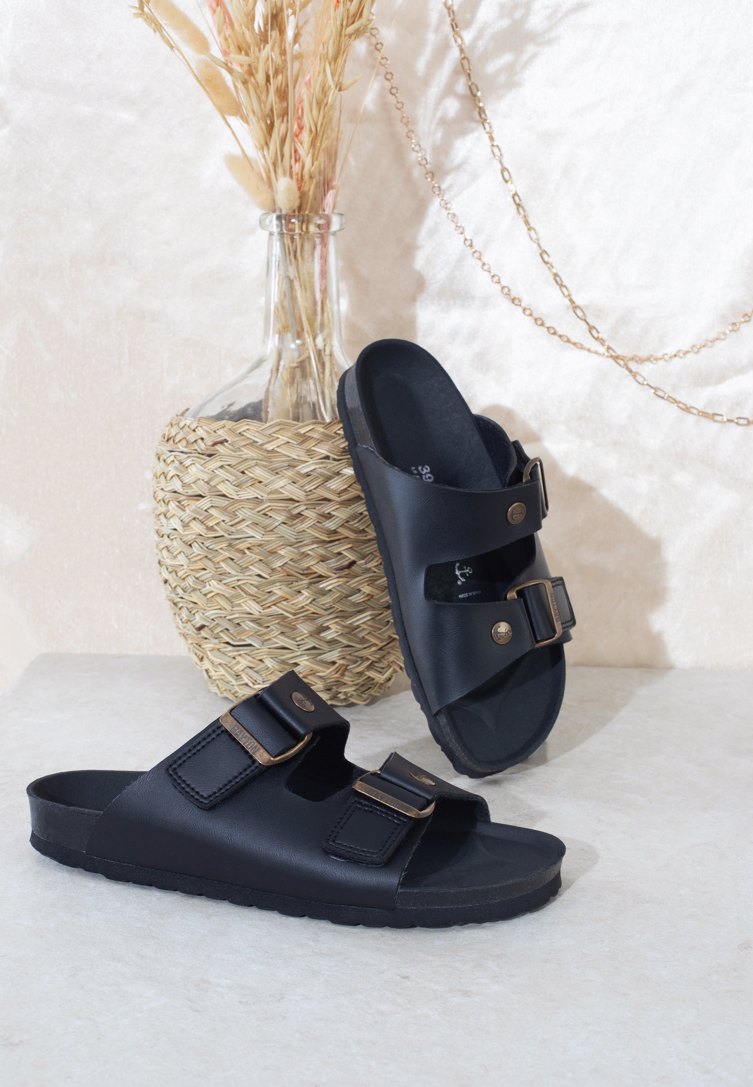 Cezanne Black Sandals