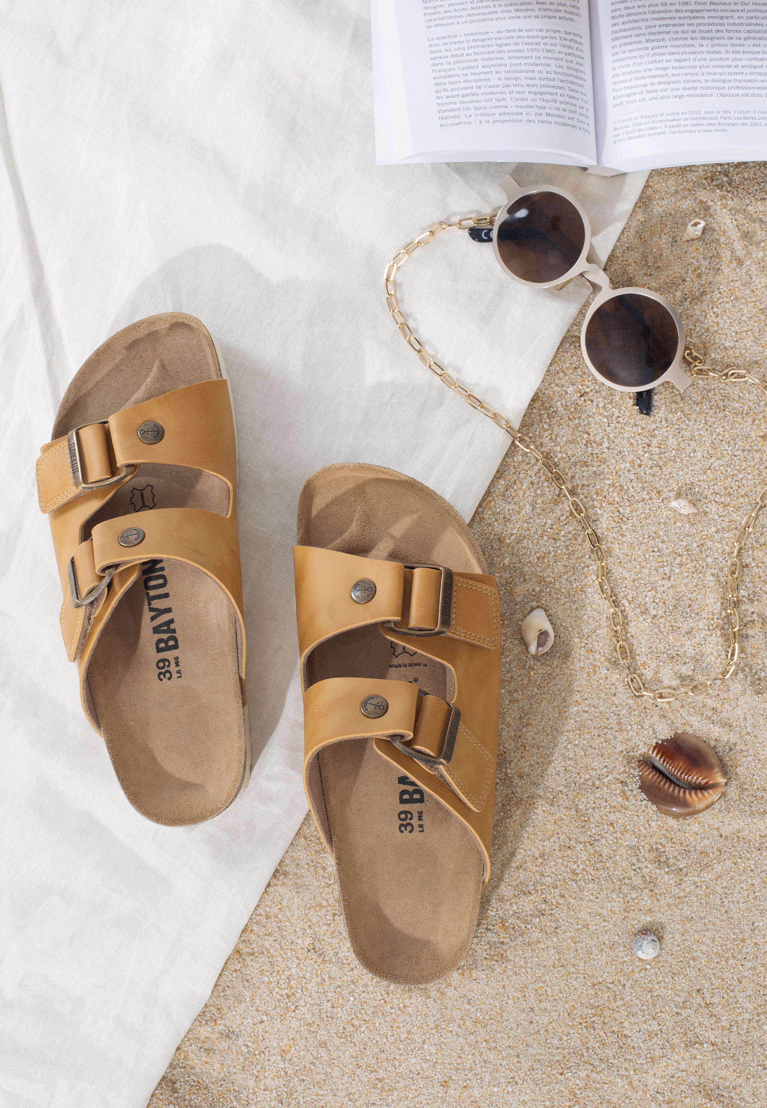 Cezanne Camel 2 Straps Sandals