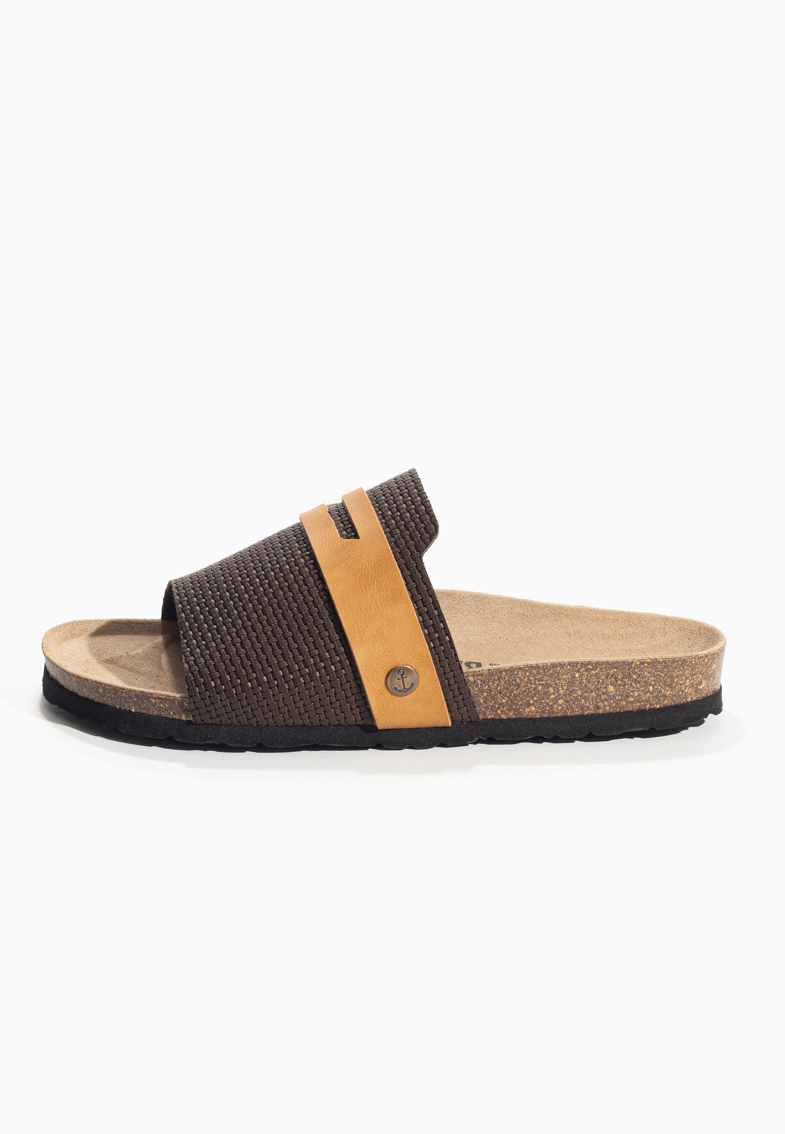 Gauguin Brown and Camel 1 Strap Sandals