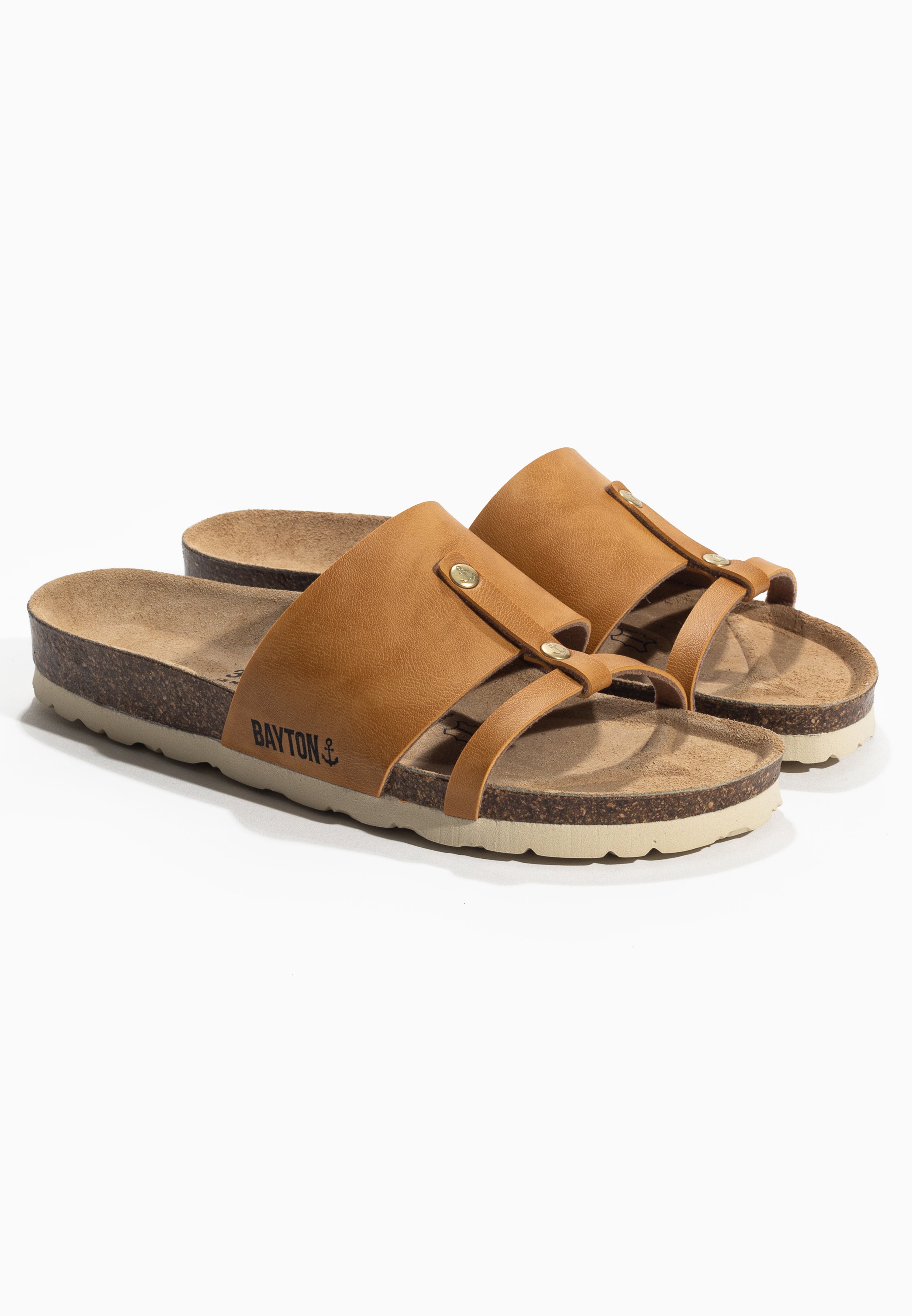 Sandales Sisley  Camel 2 Brides