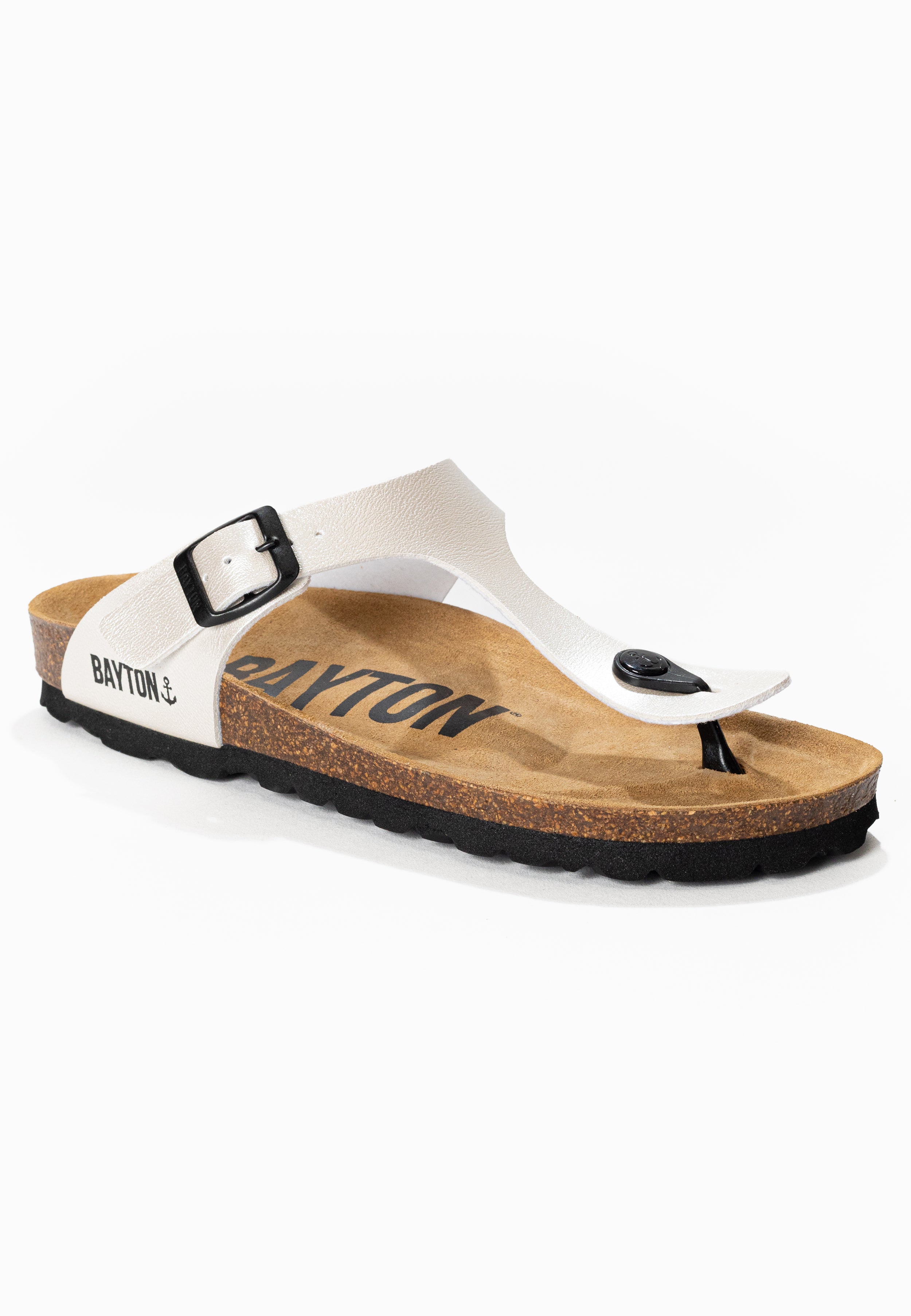 Light Silver Mercury Toe-Thong Sandals