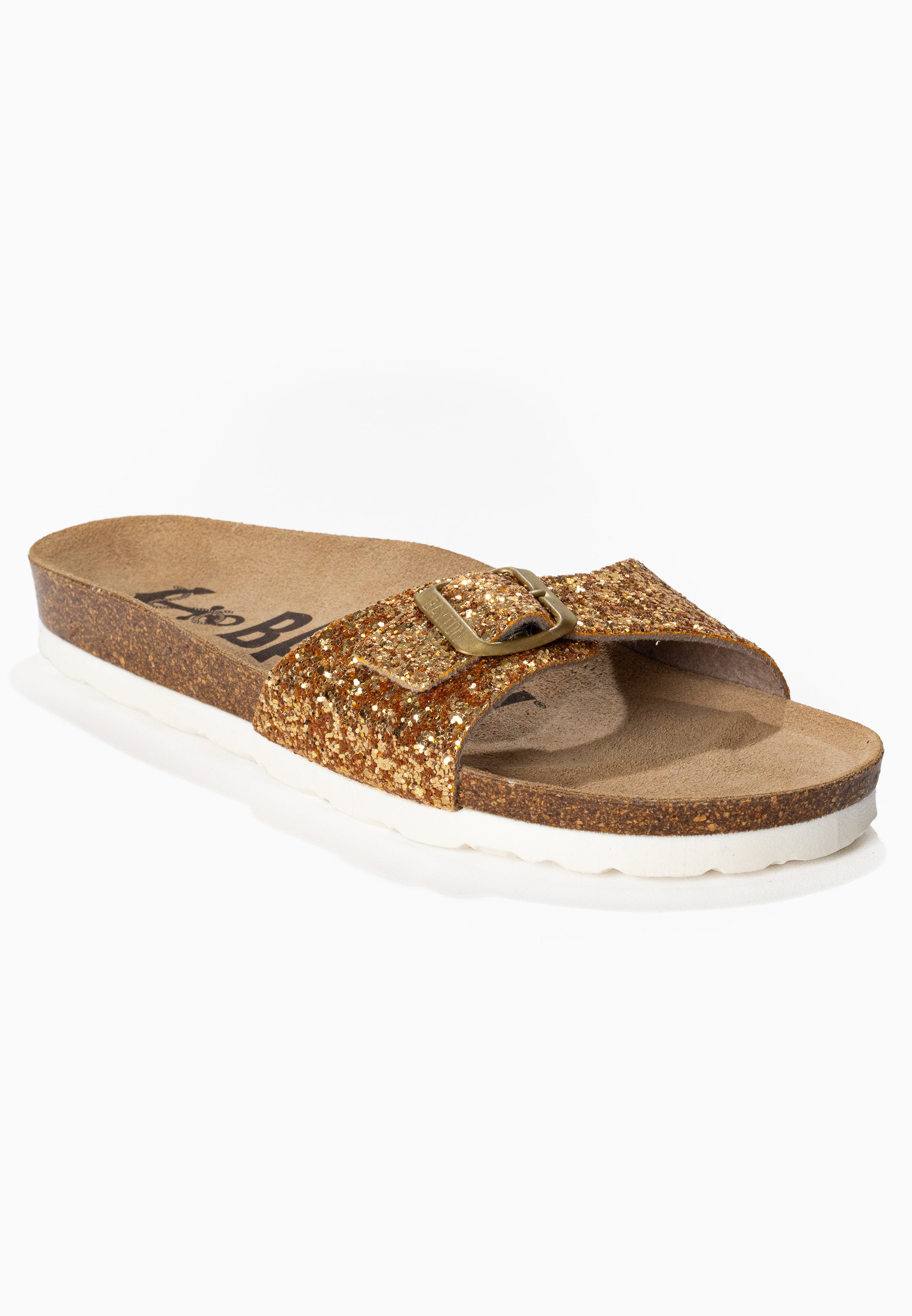 Zephyr sandals Glittery gold