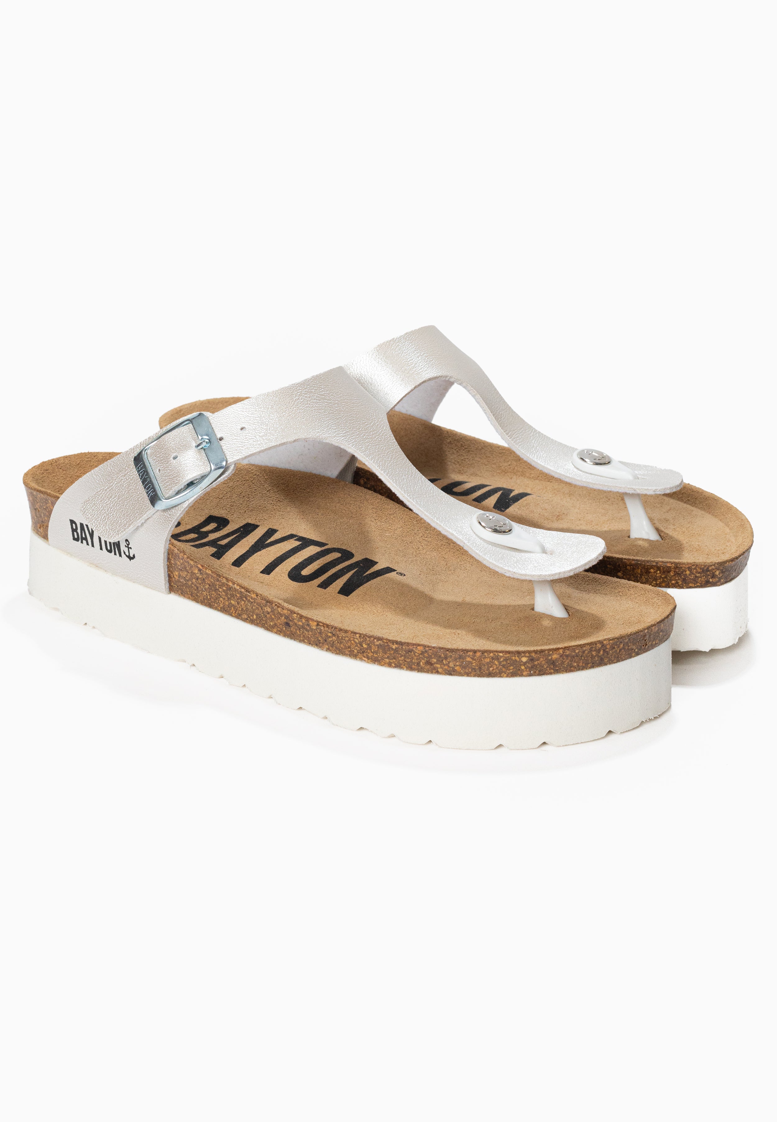 Asturias Light Silver Platform Sandals