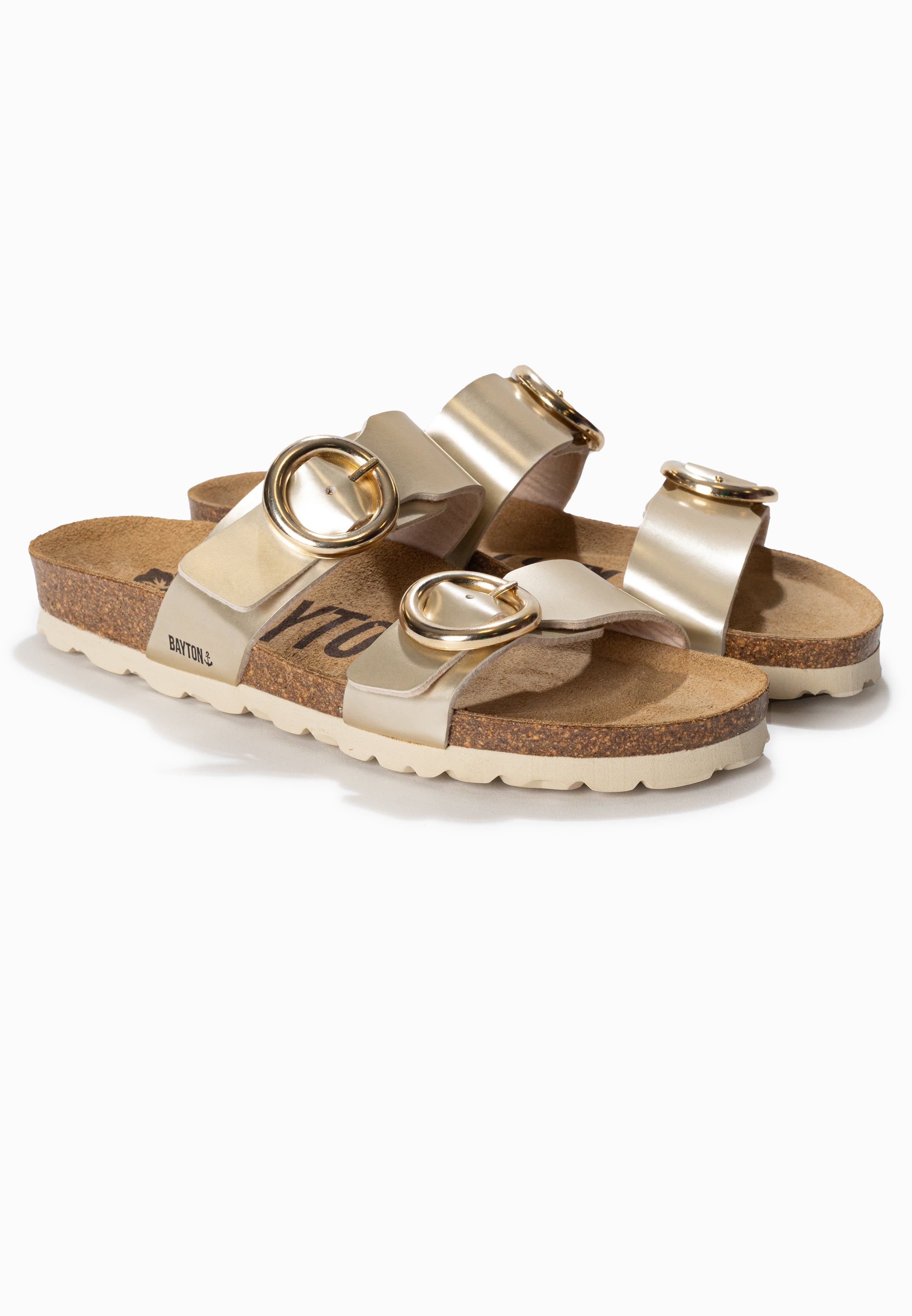 Lugo Gold 2 Strap Sandals