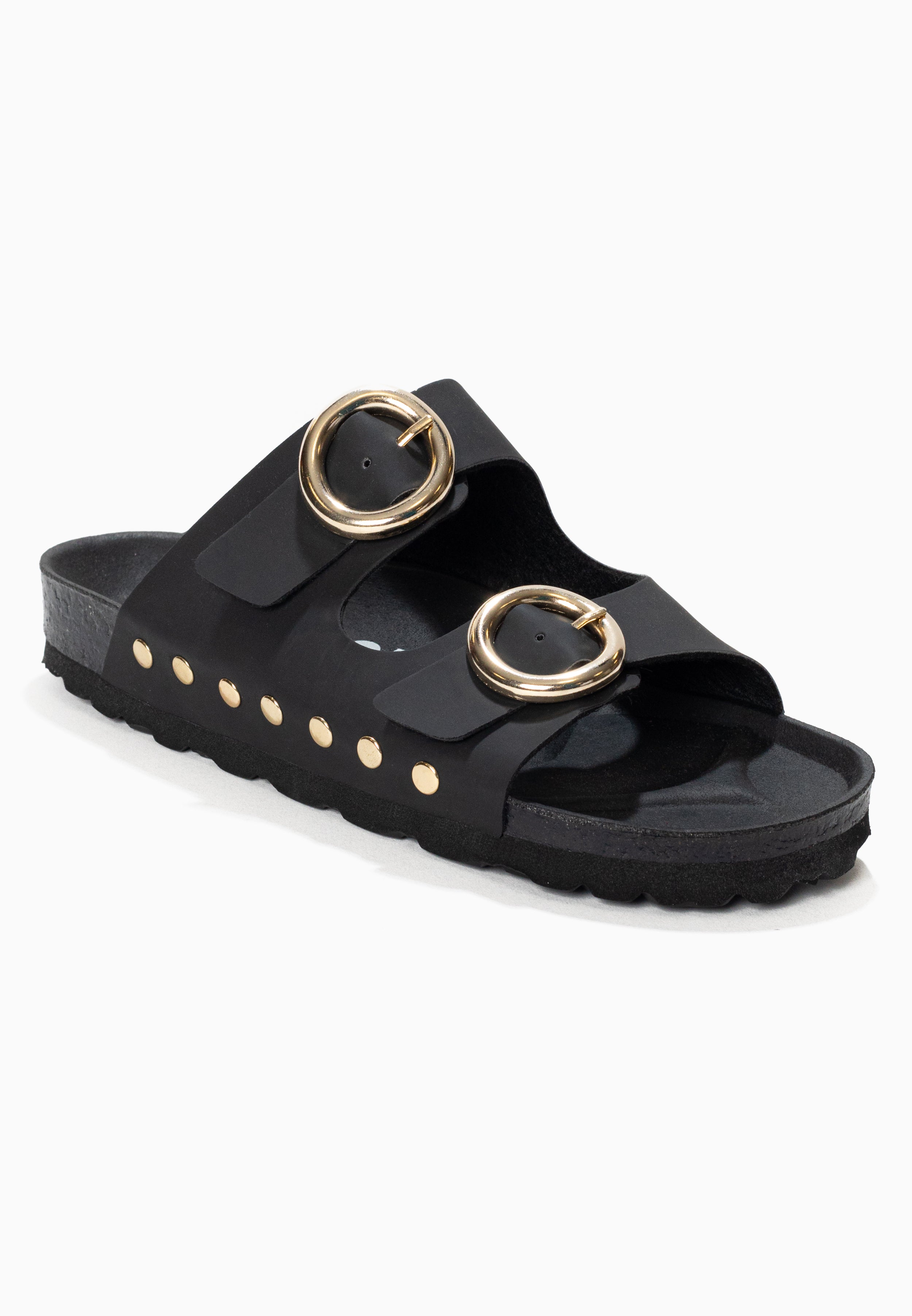 Black Barcelona 2 Strap Sandals