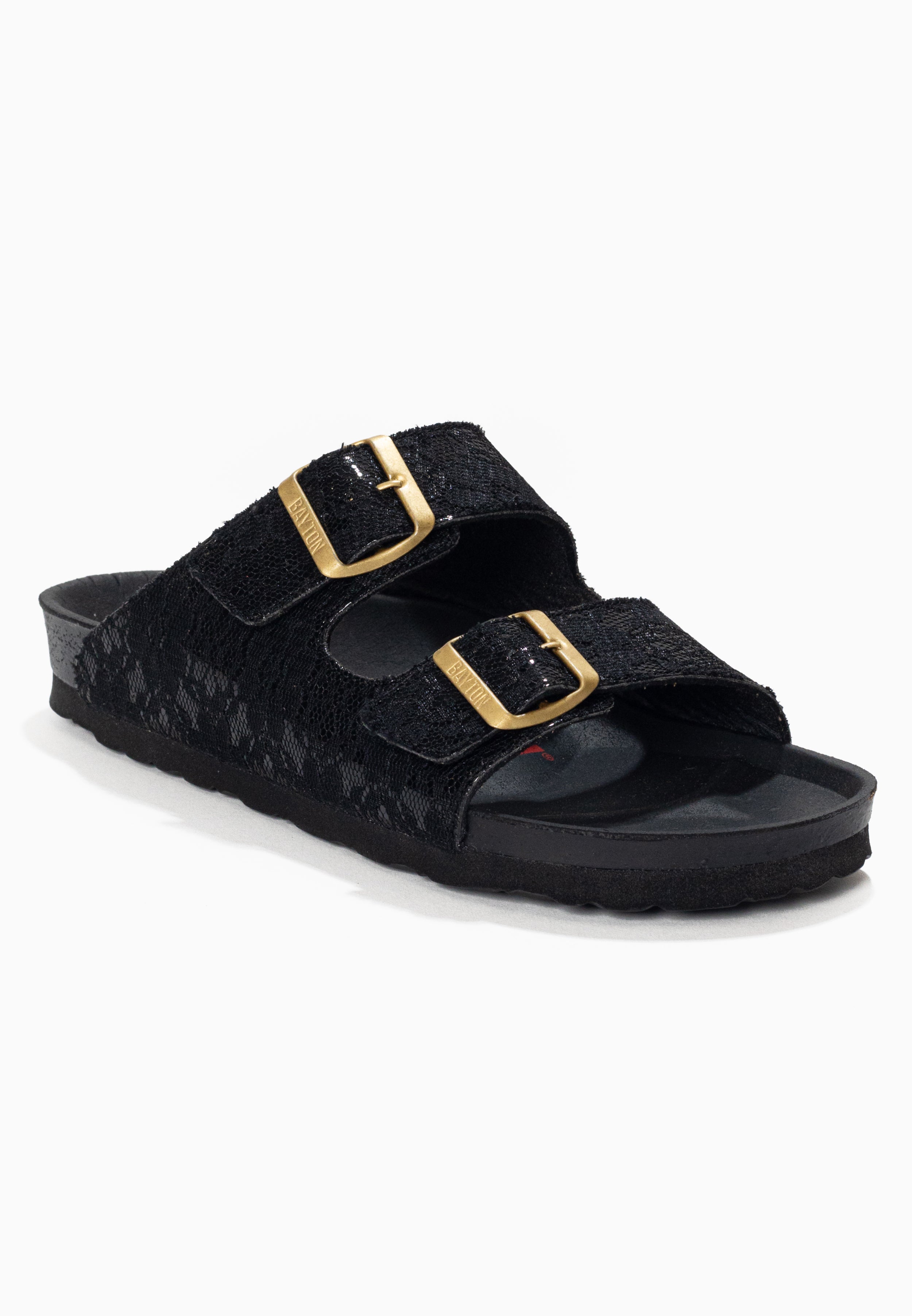 Atlas Black 2 Strap Sandals