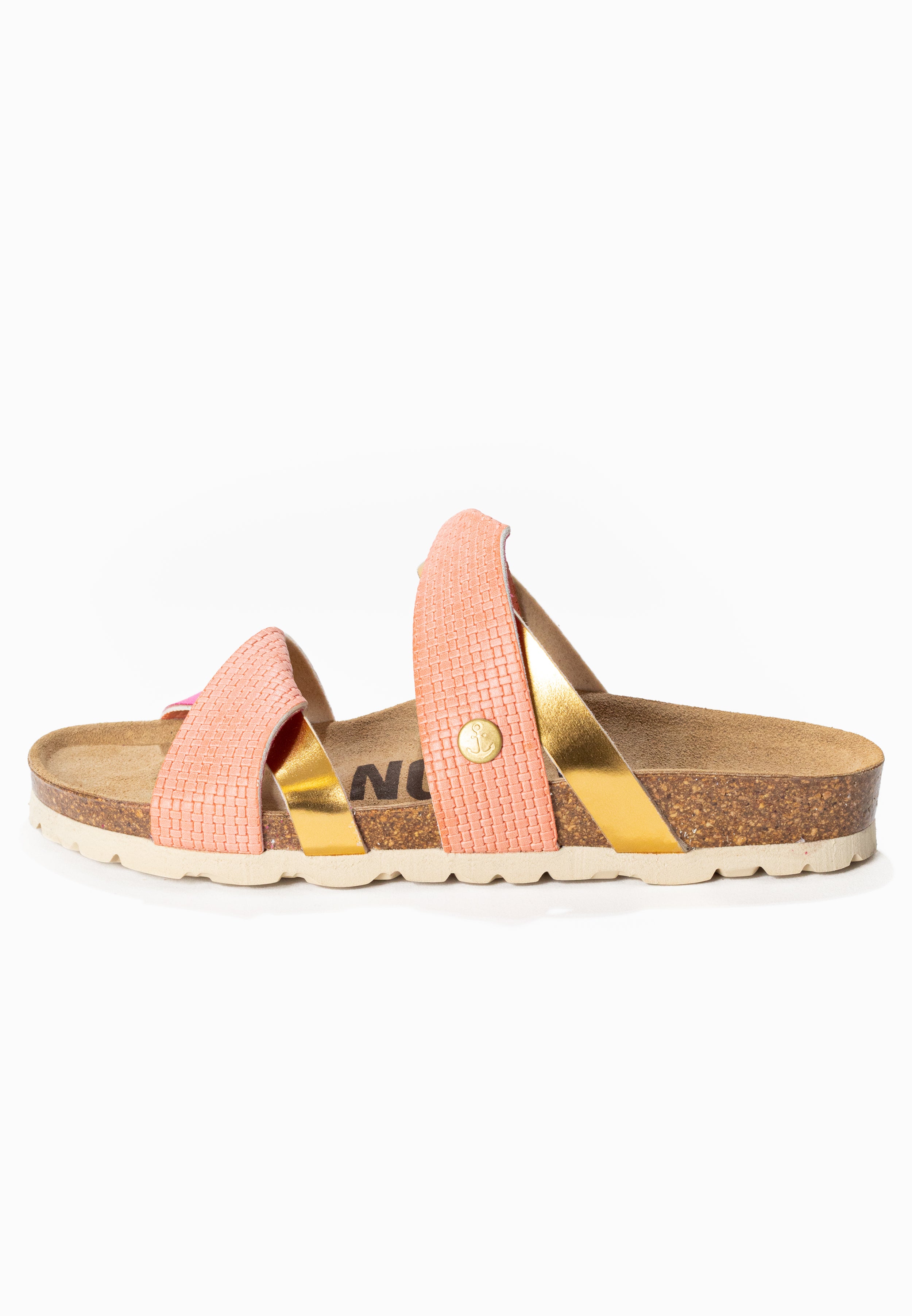 Sandalias Biarritz Coral y Oro