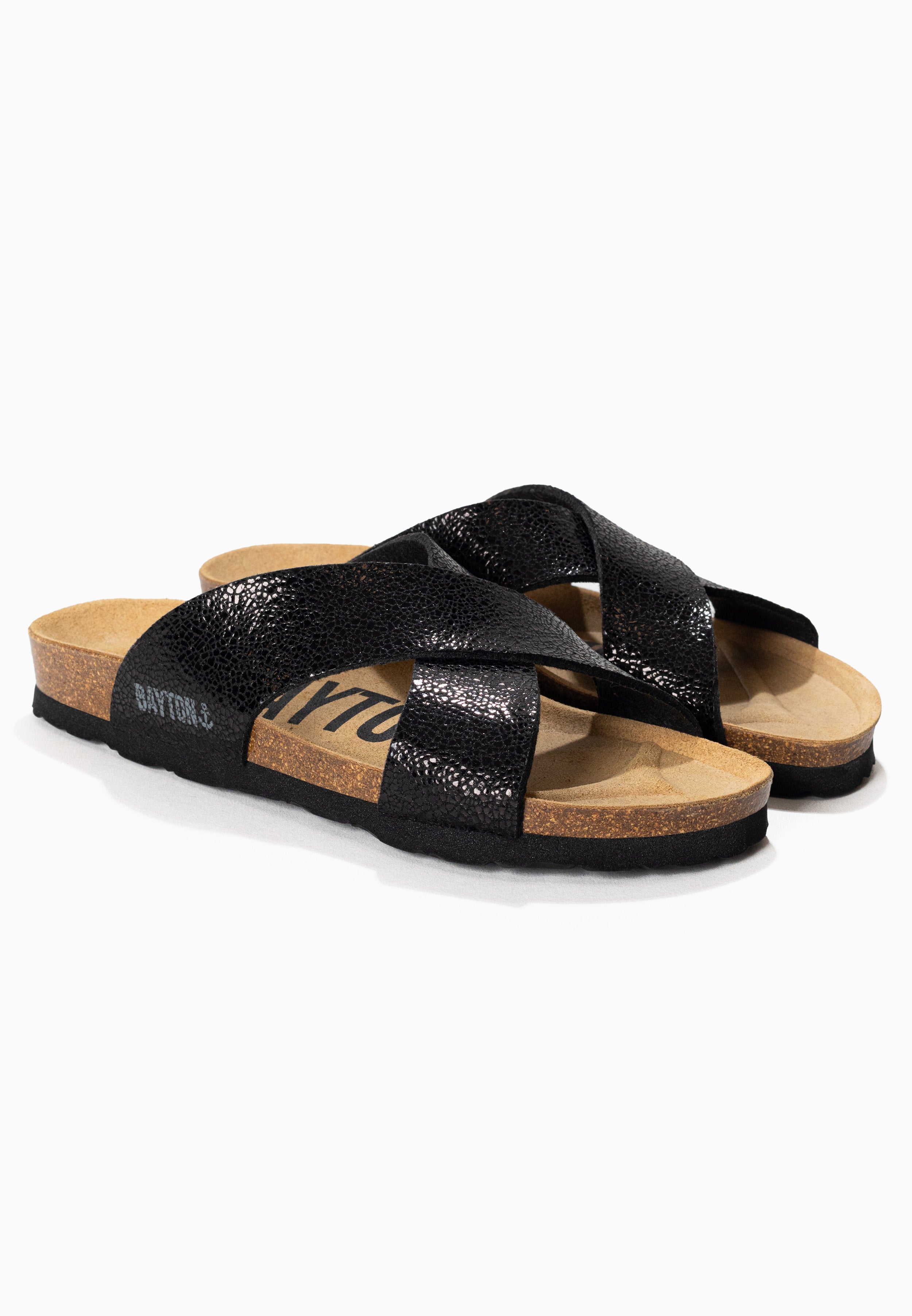 Gomera Black 2 Strap Sandals