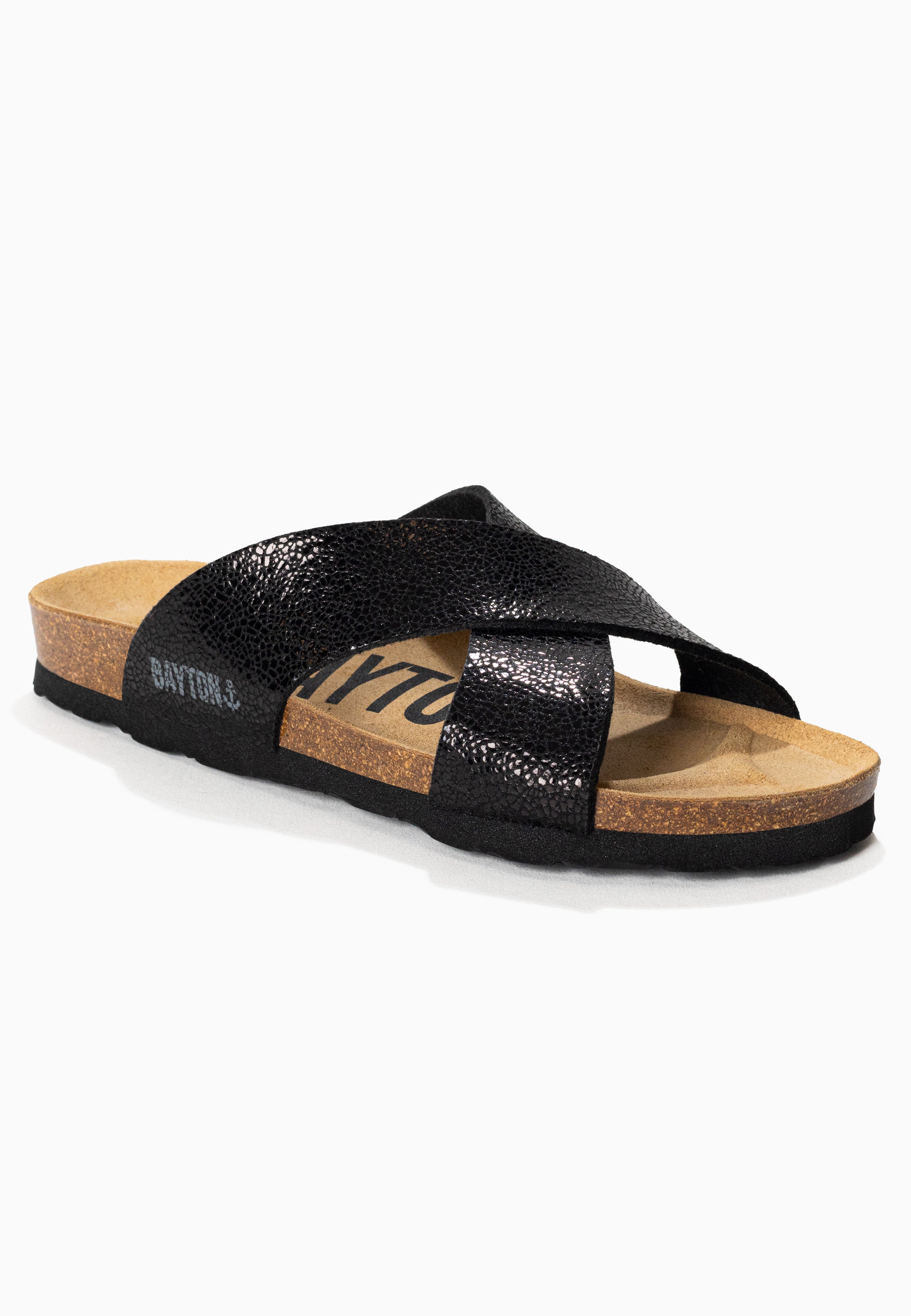 Gomera Black 2 Strap Sandals