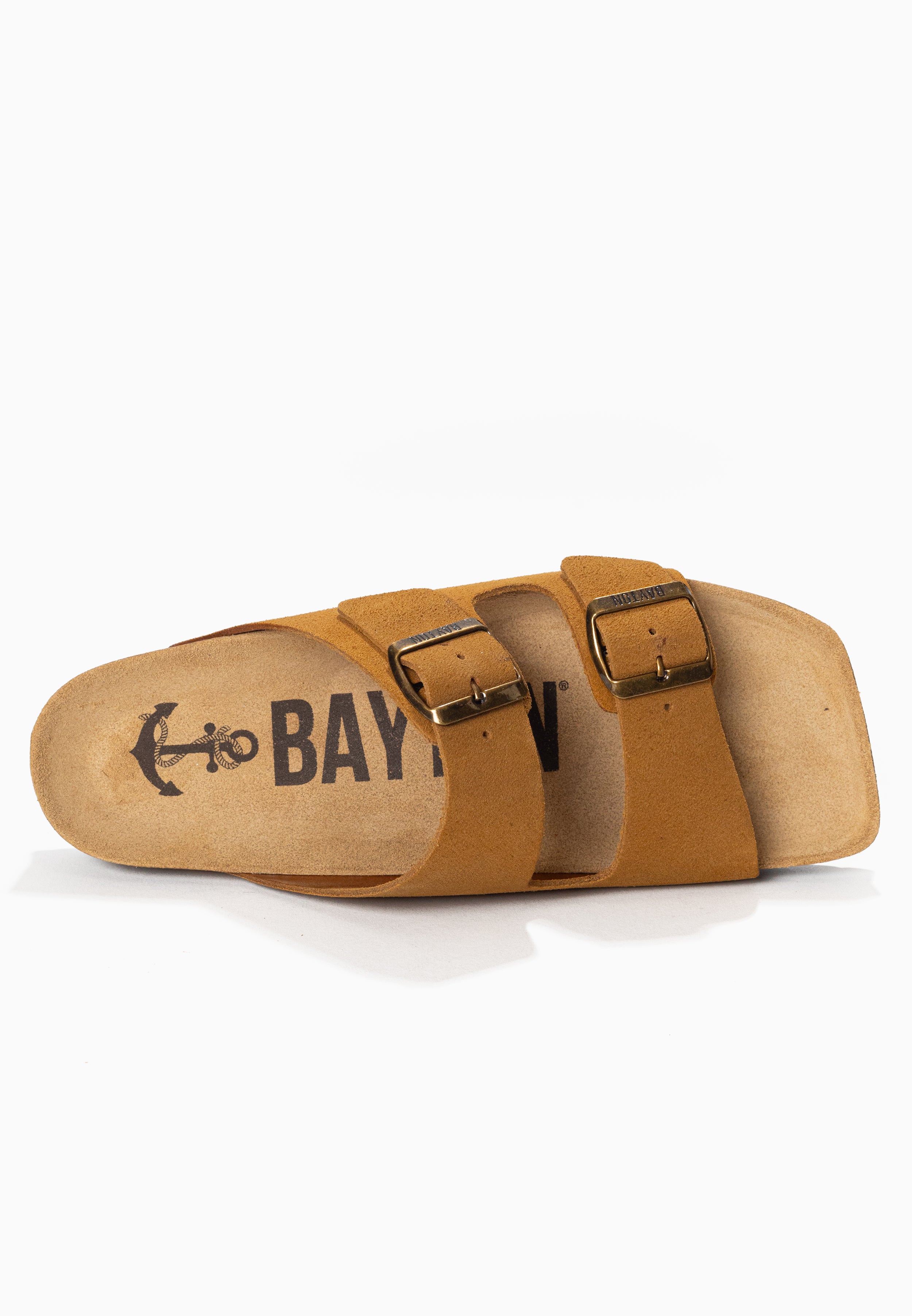 Atlas Camel Suede Leather 2 Strap Sandals