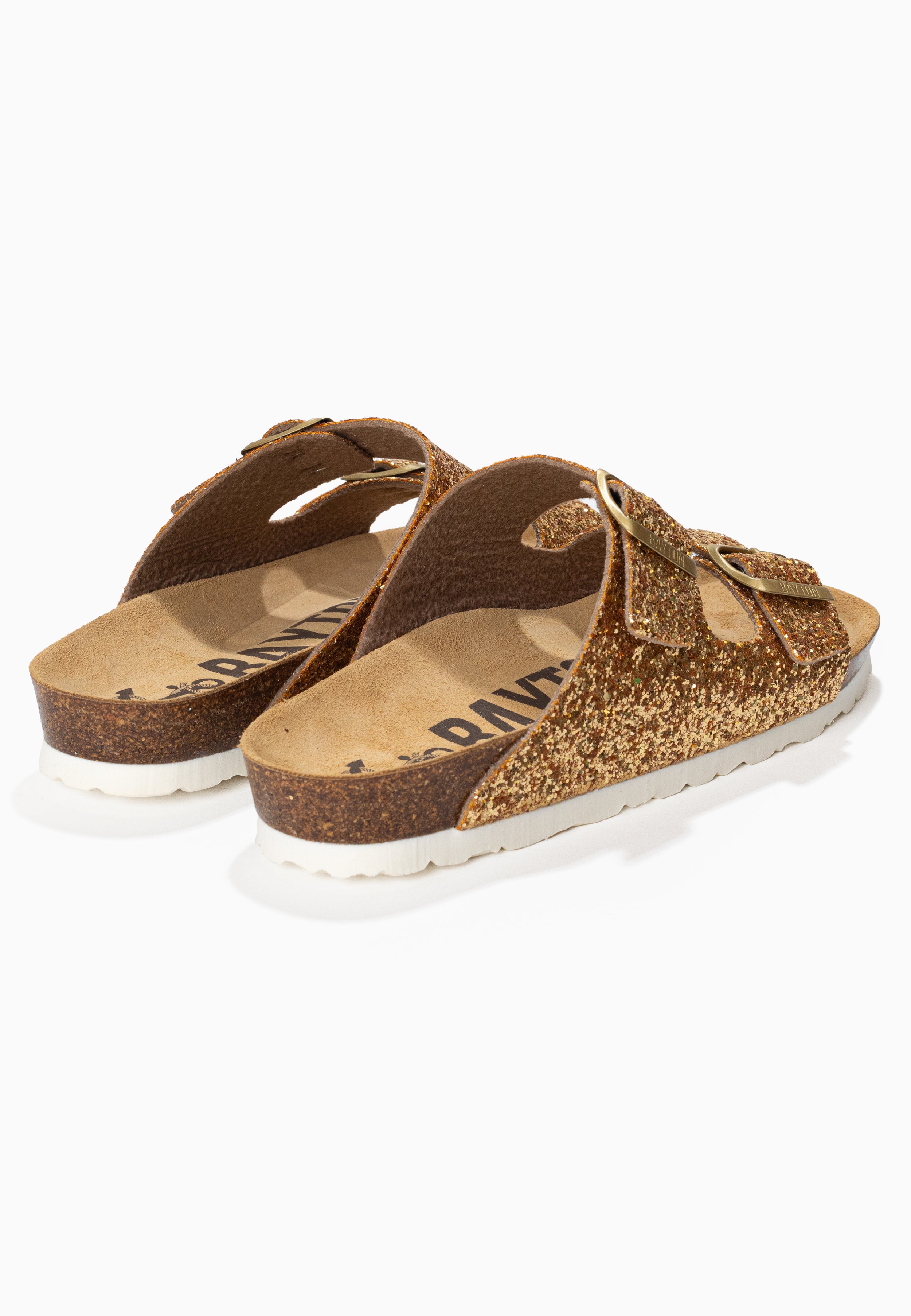 Sandalias Atlas con purpurina dorada