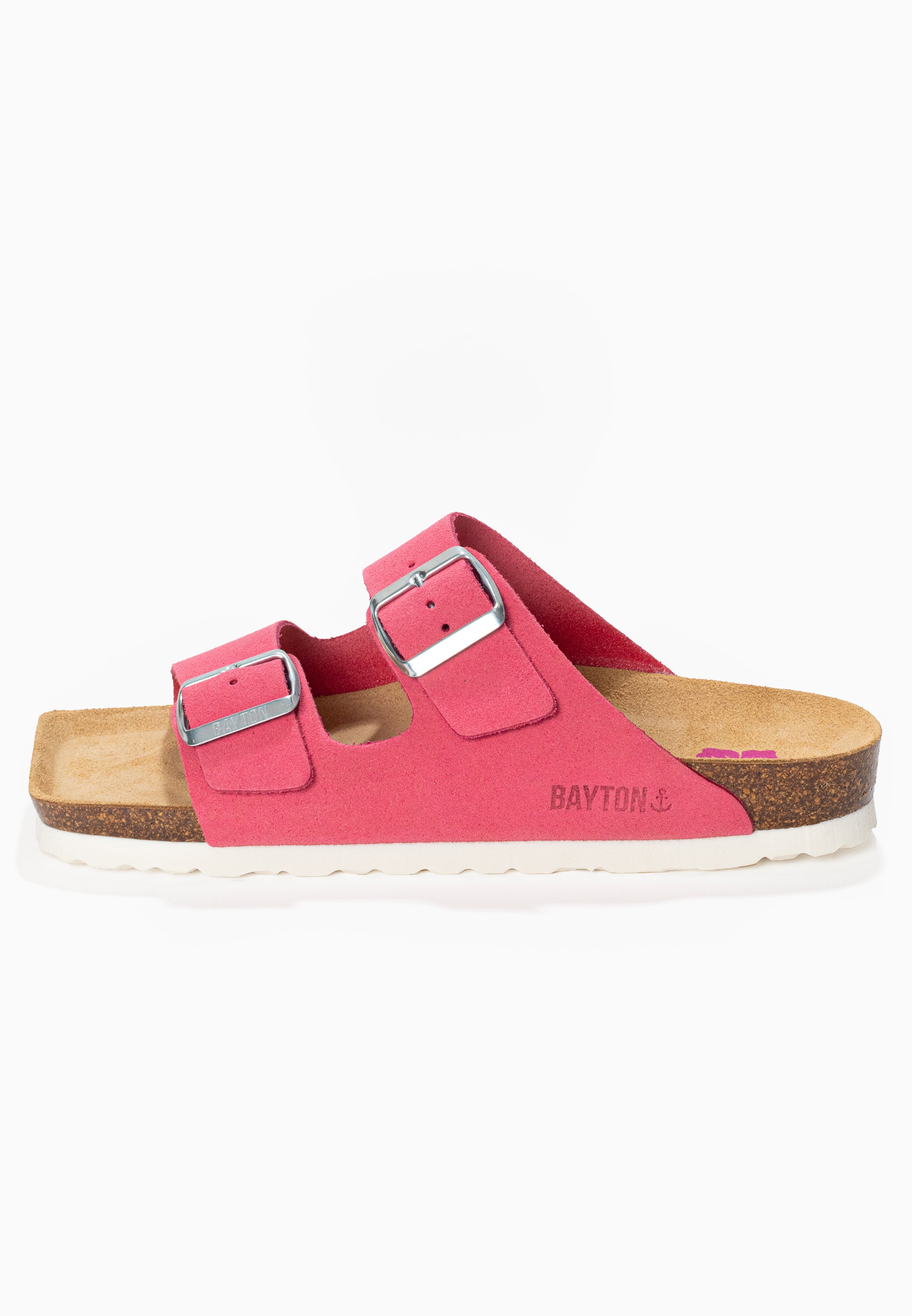 Atlas Rose Suede Leather 2 Strap Sandals