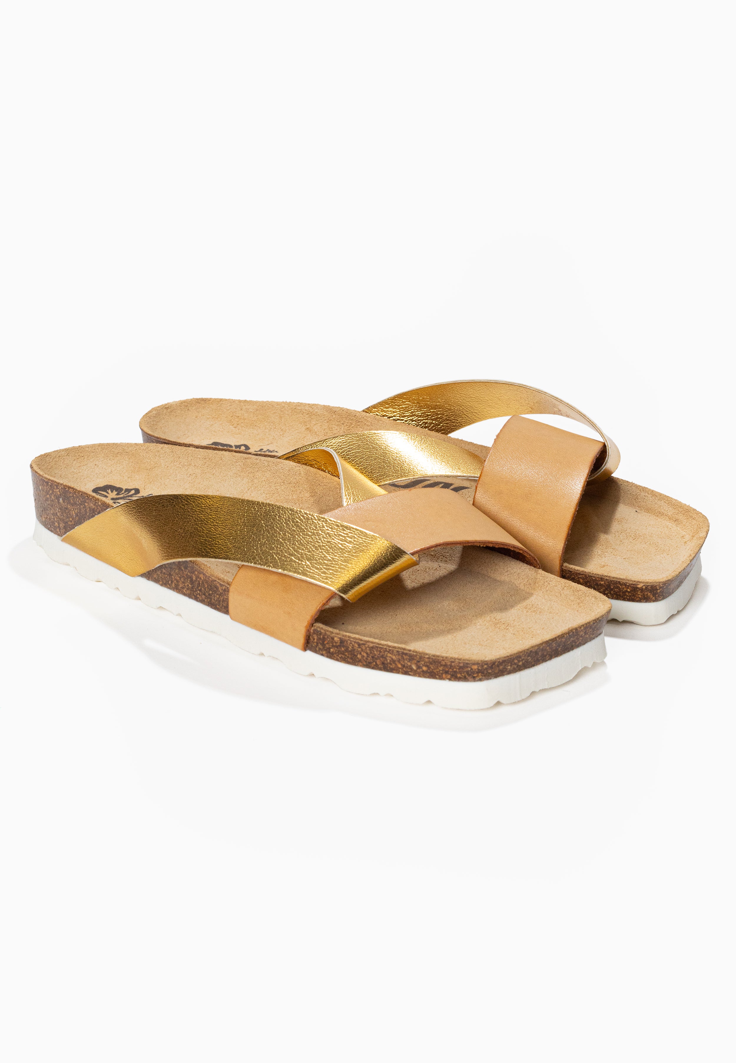 Sandalias Mildura Camel y Oro