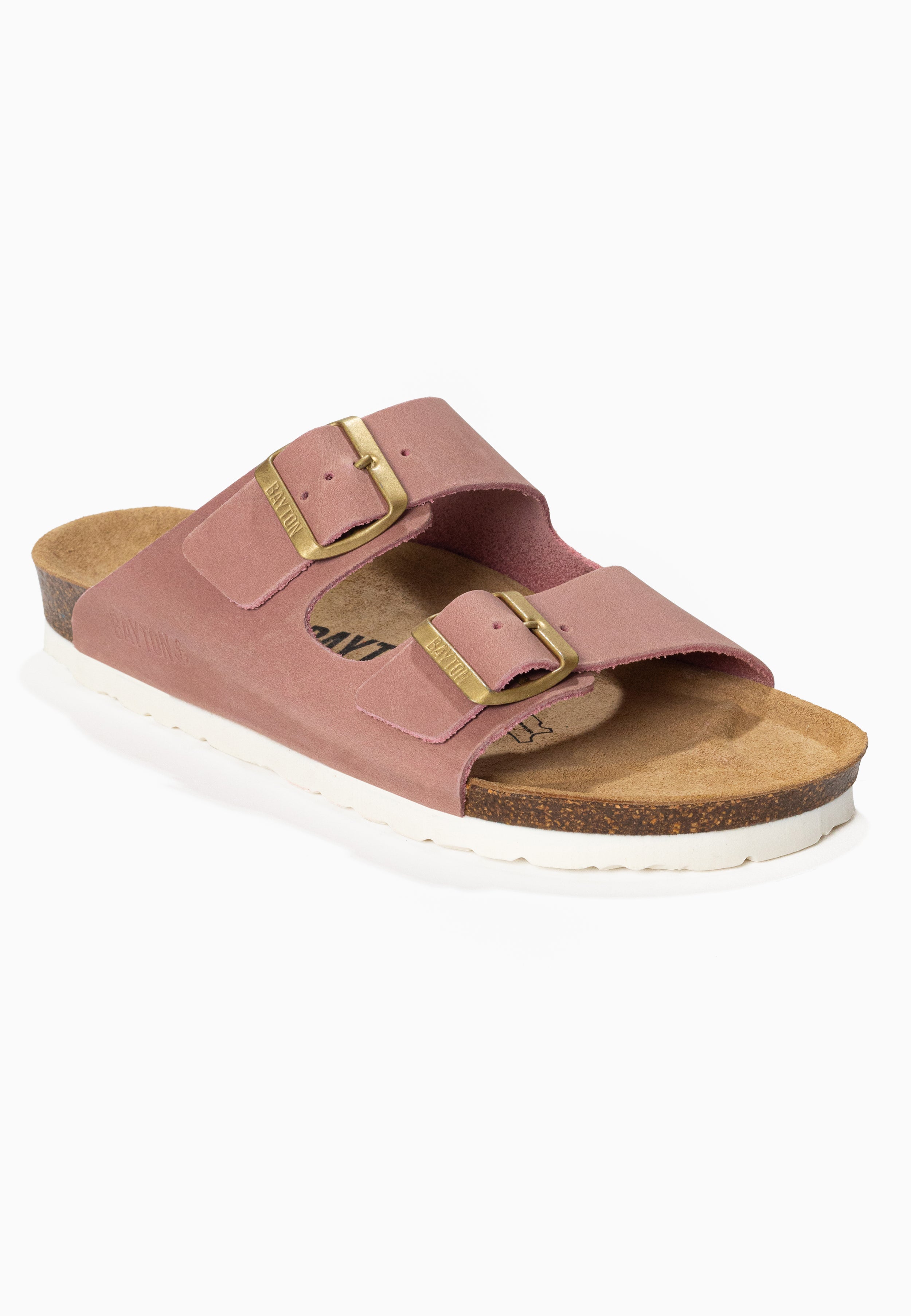 Sandales 2 Brides Atlas Rose 100% Cuir