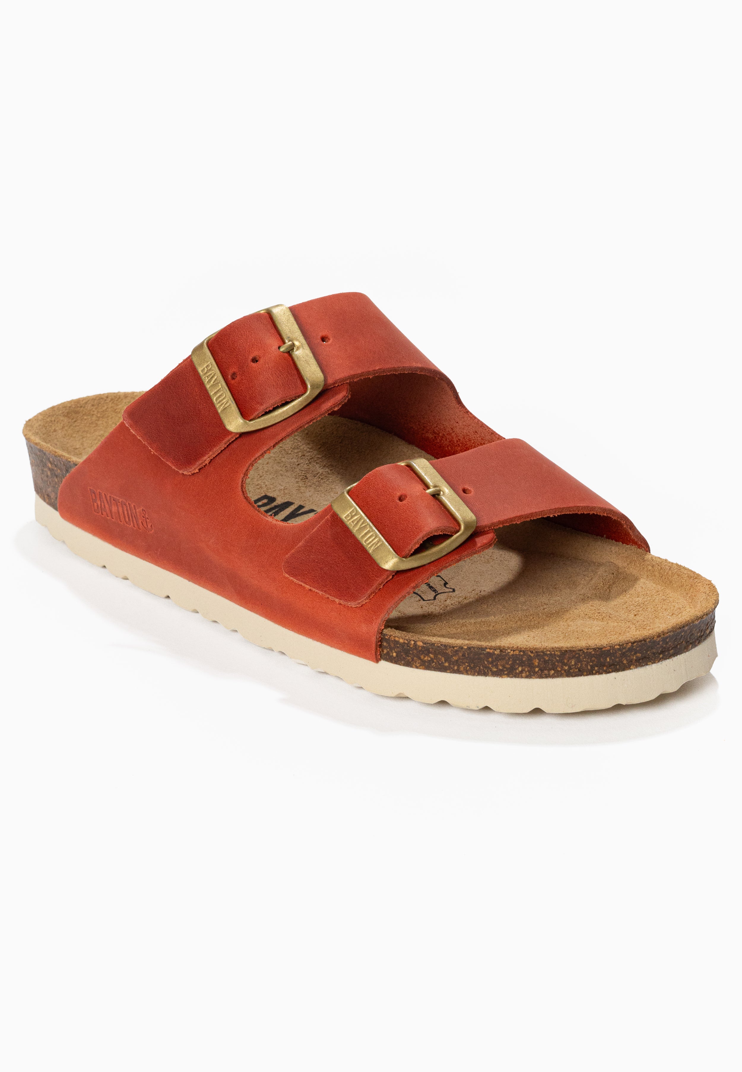 Atlas Orange 2 Strap Sandals 100% Leather