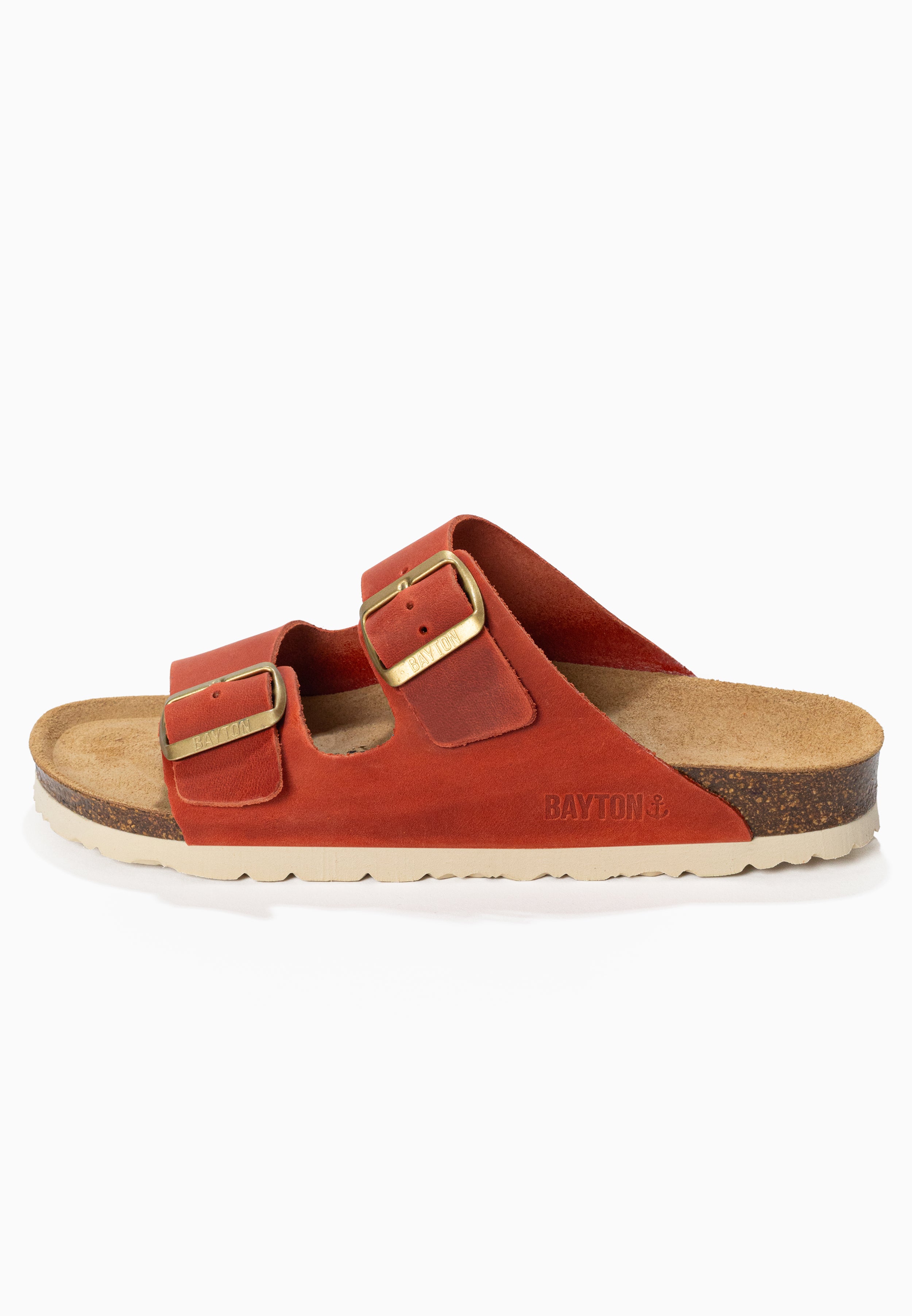 Atlas Orange 2 Strap Sandals 100% Leather