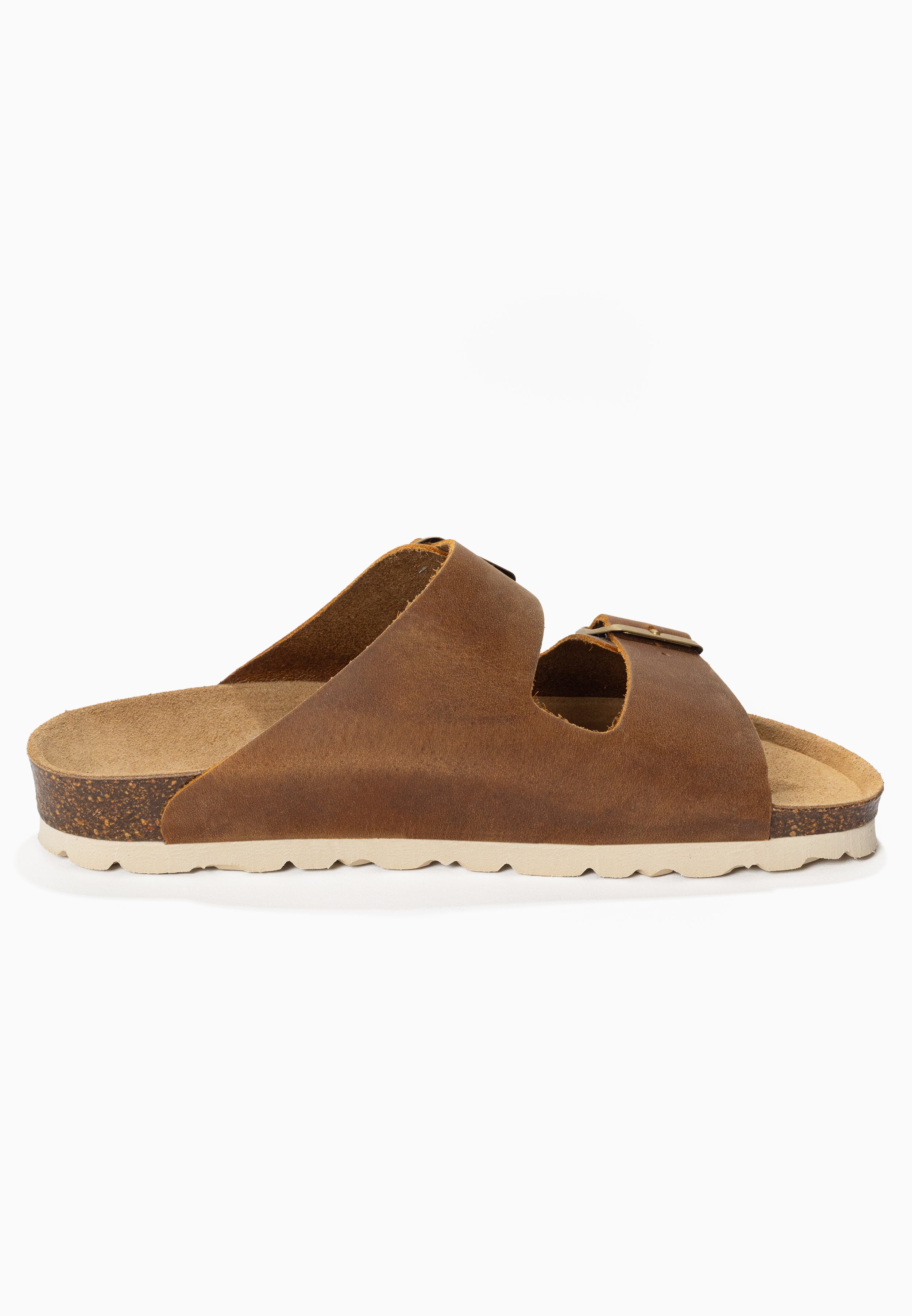 Sandales 2 Brides Atlas Camel 100% Cuir