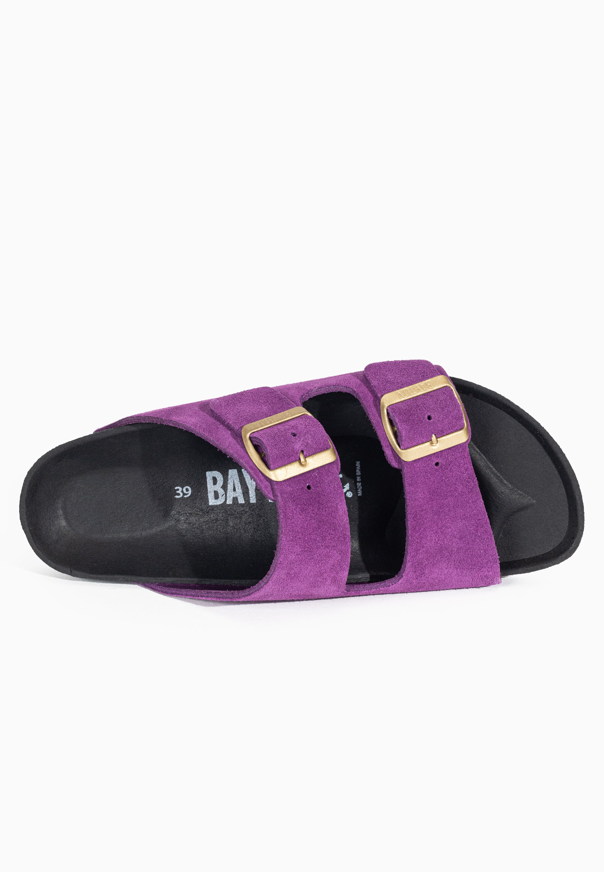 Atlas Violet Suede Leather 2 Strap Sandals