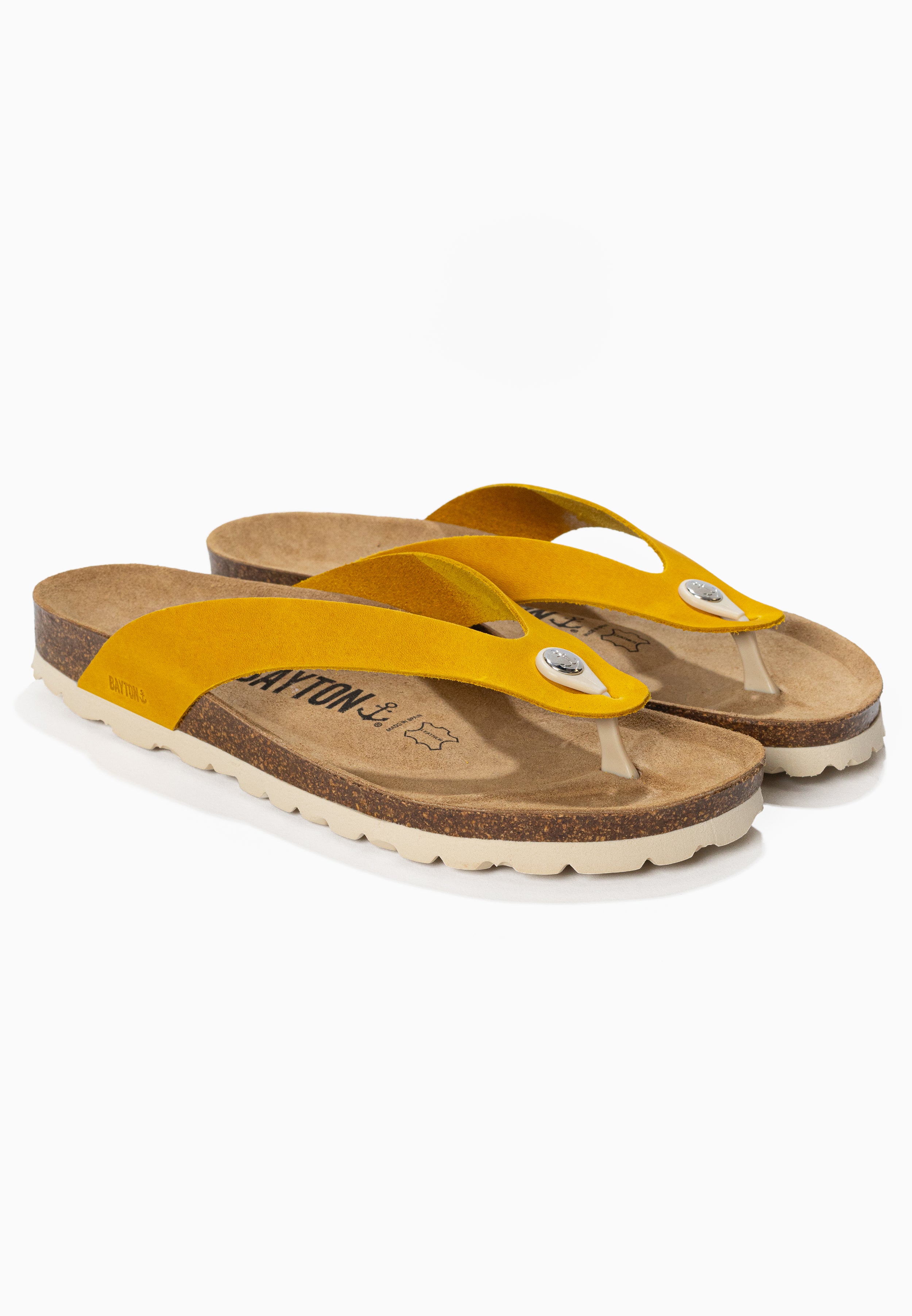 Lucca Yellow Toe-Strap Sandals