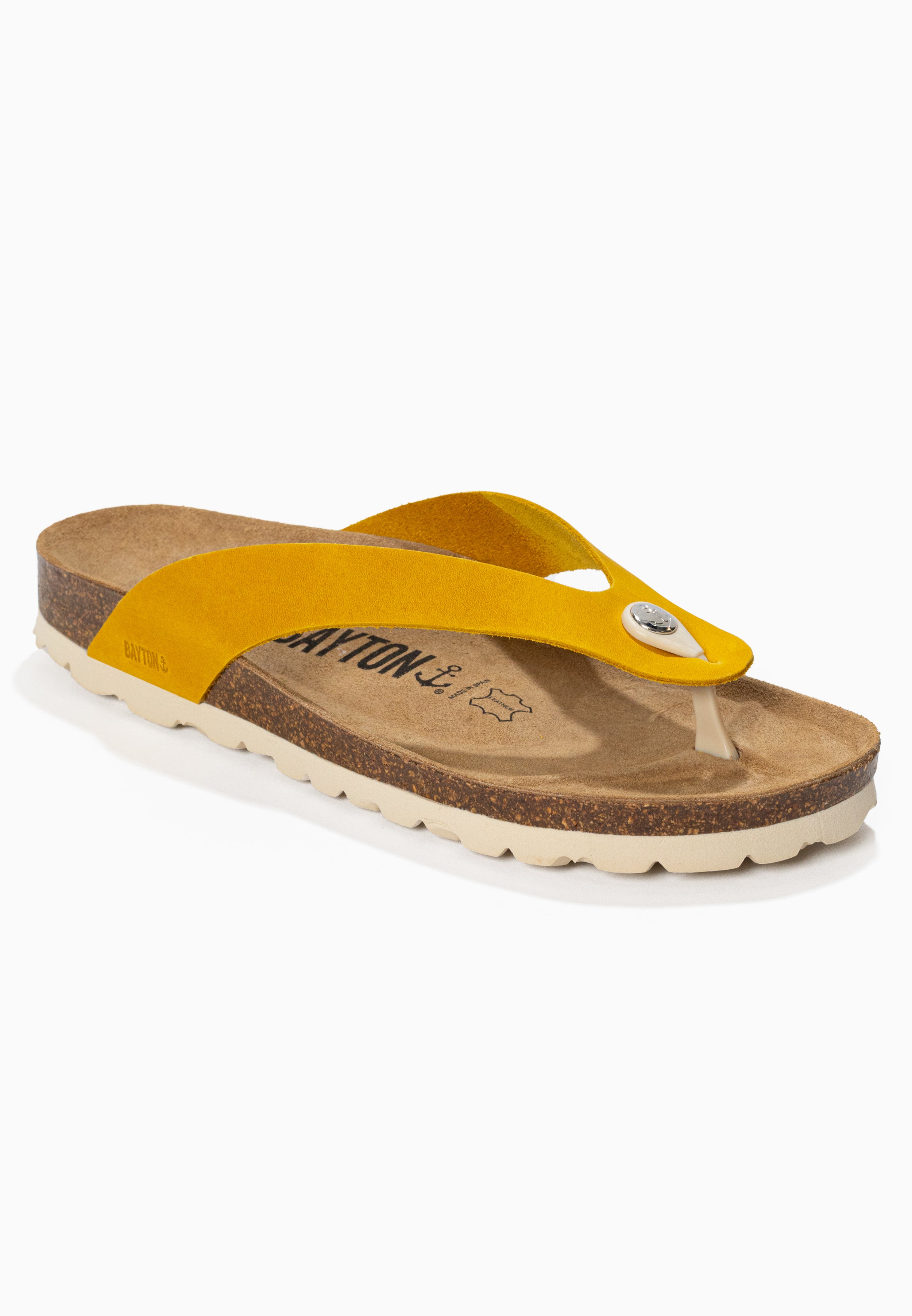 Lucca Yellow Toe-Strap Sandals