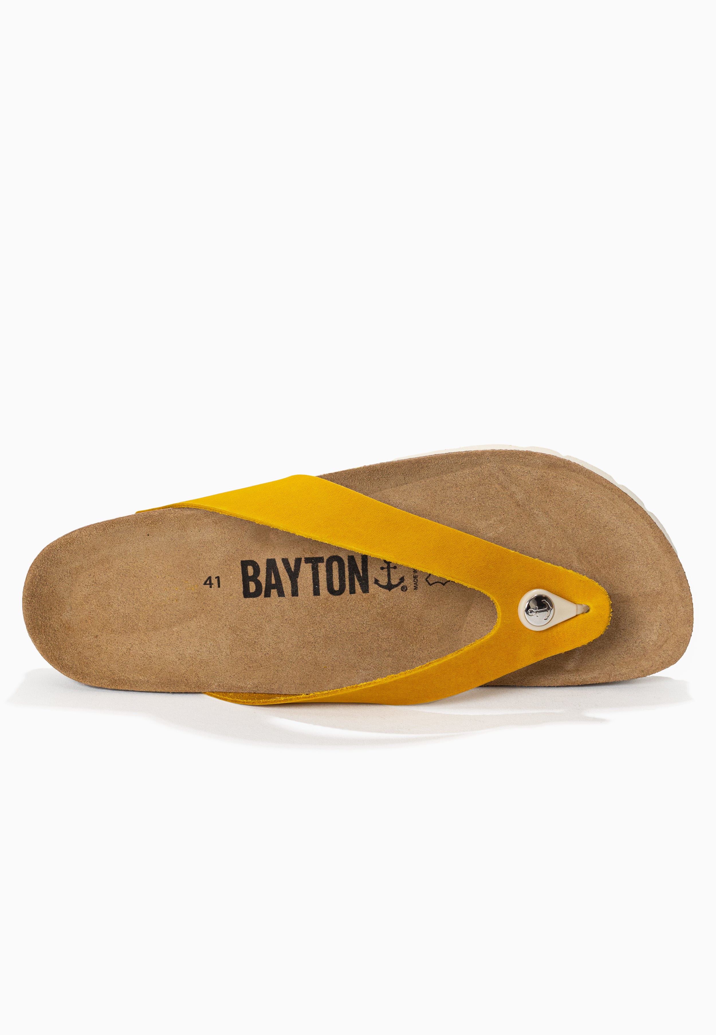 Lucca Yellow Toe-Strap Sandals