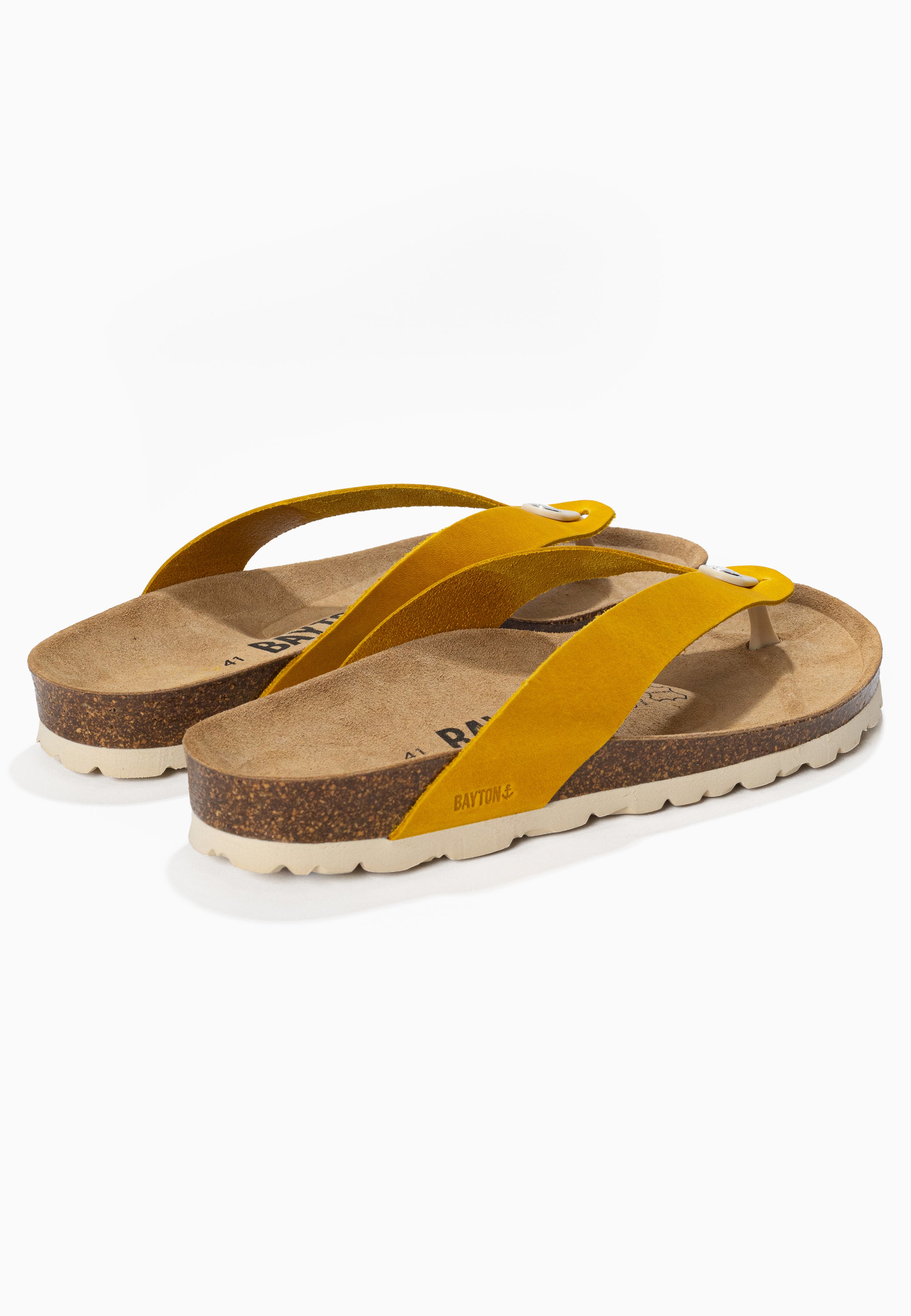 Lucca Yellow Toe-Strap Sandals