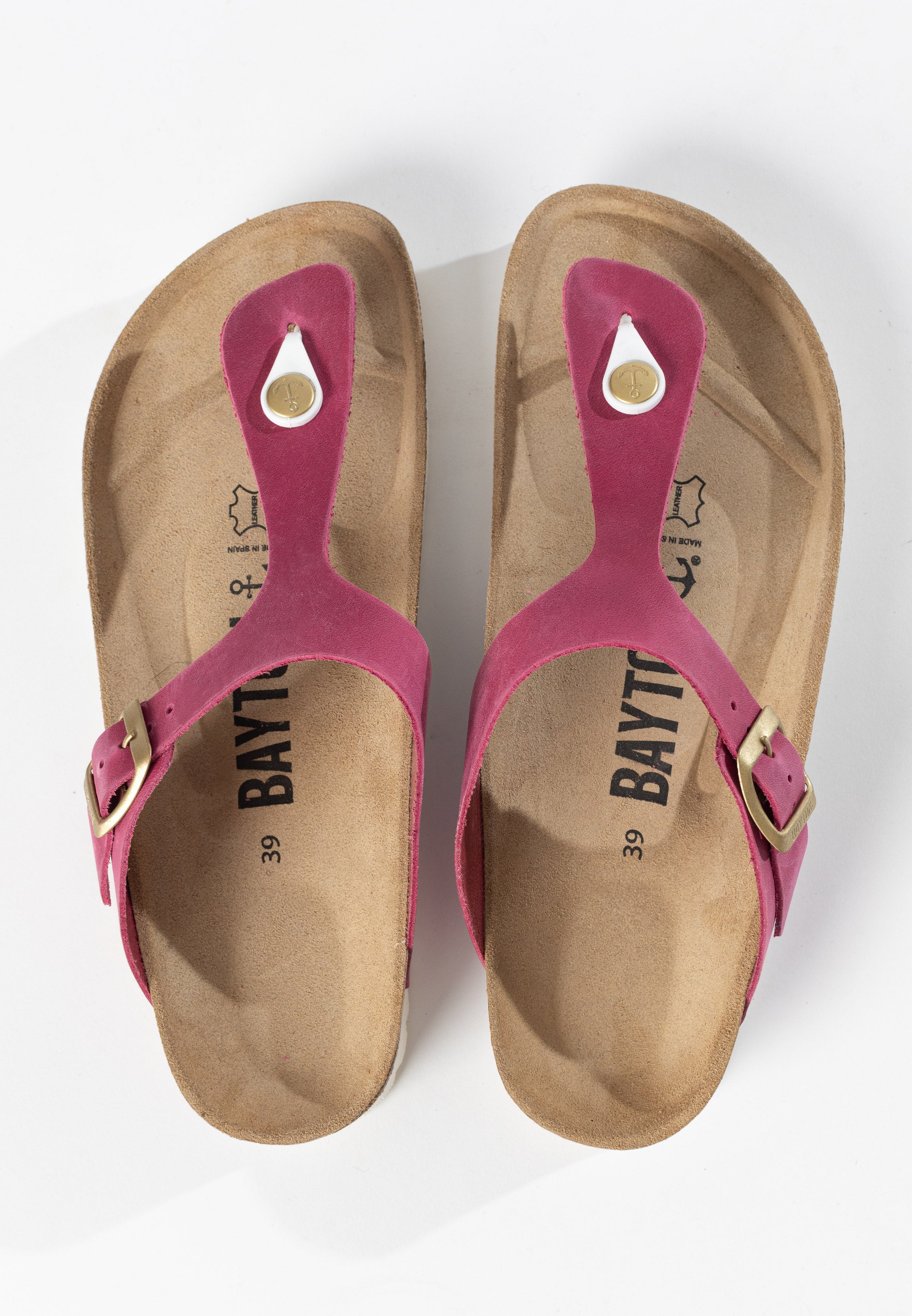 Mercure Fuschia 100% Leather Toe-Thong Sandals