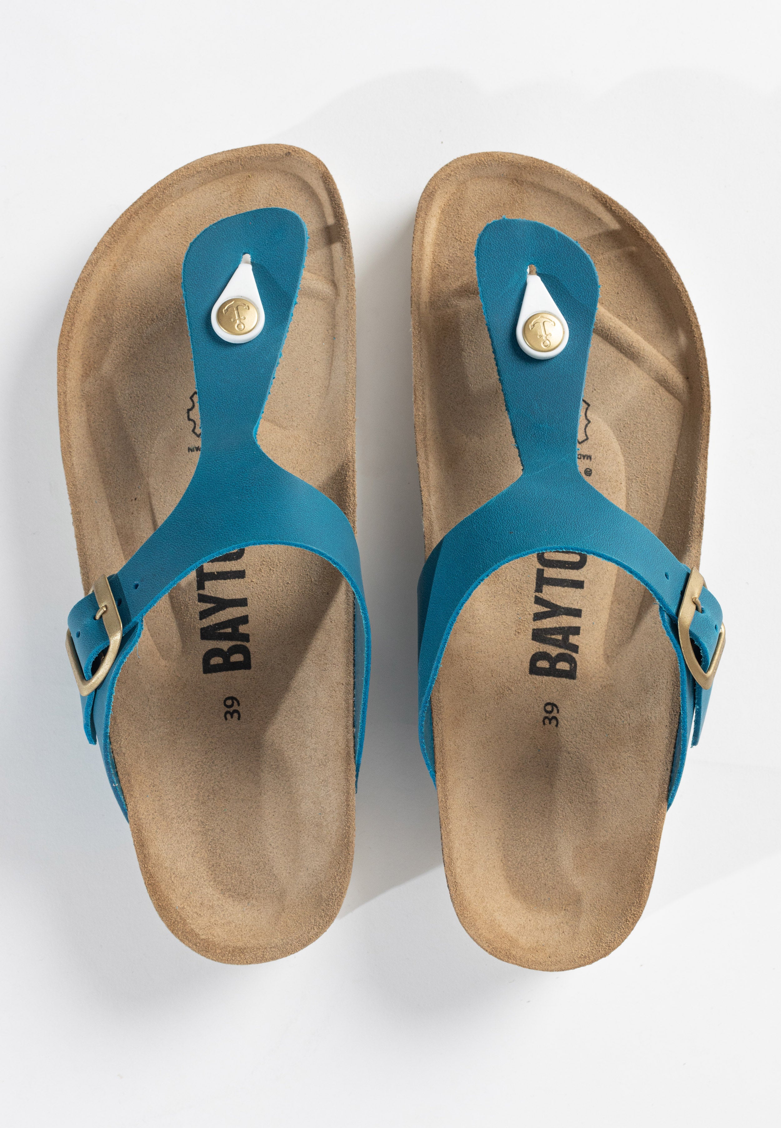 Blue Mercury 100% Leather Toe Post Sandals