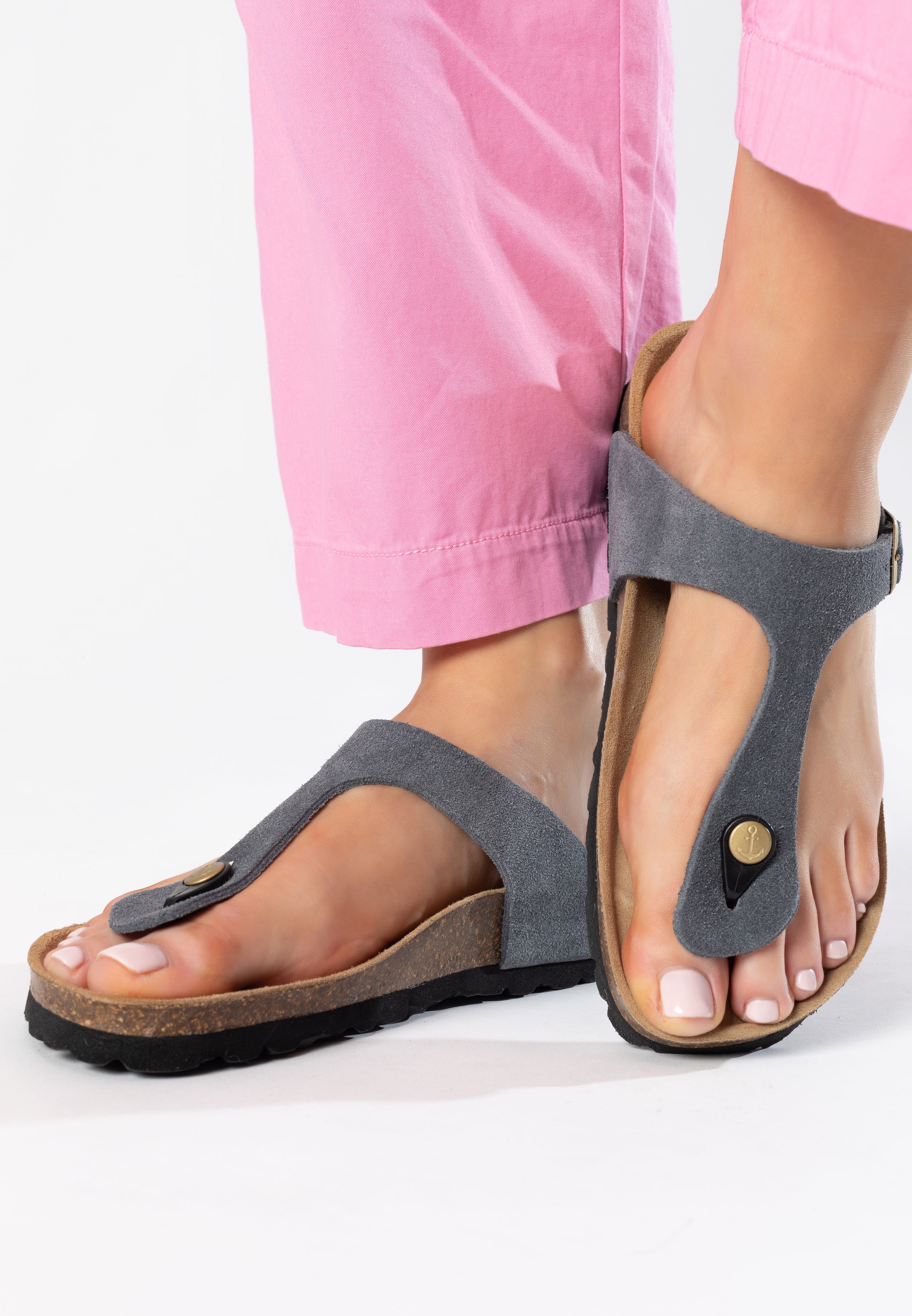 Grey Mercury Toe-Thong Sandals