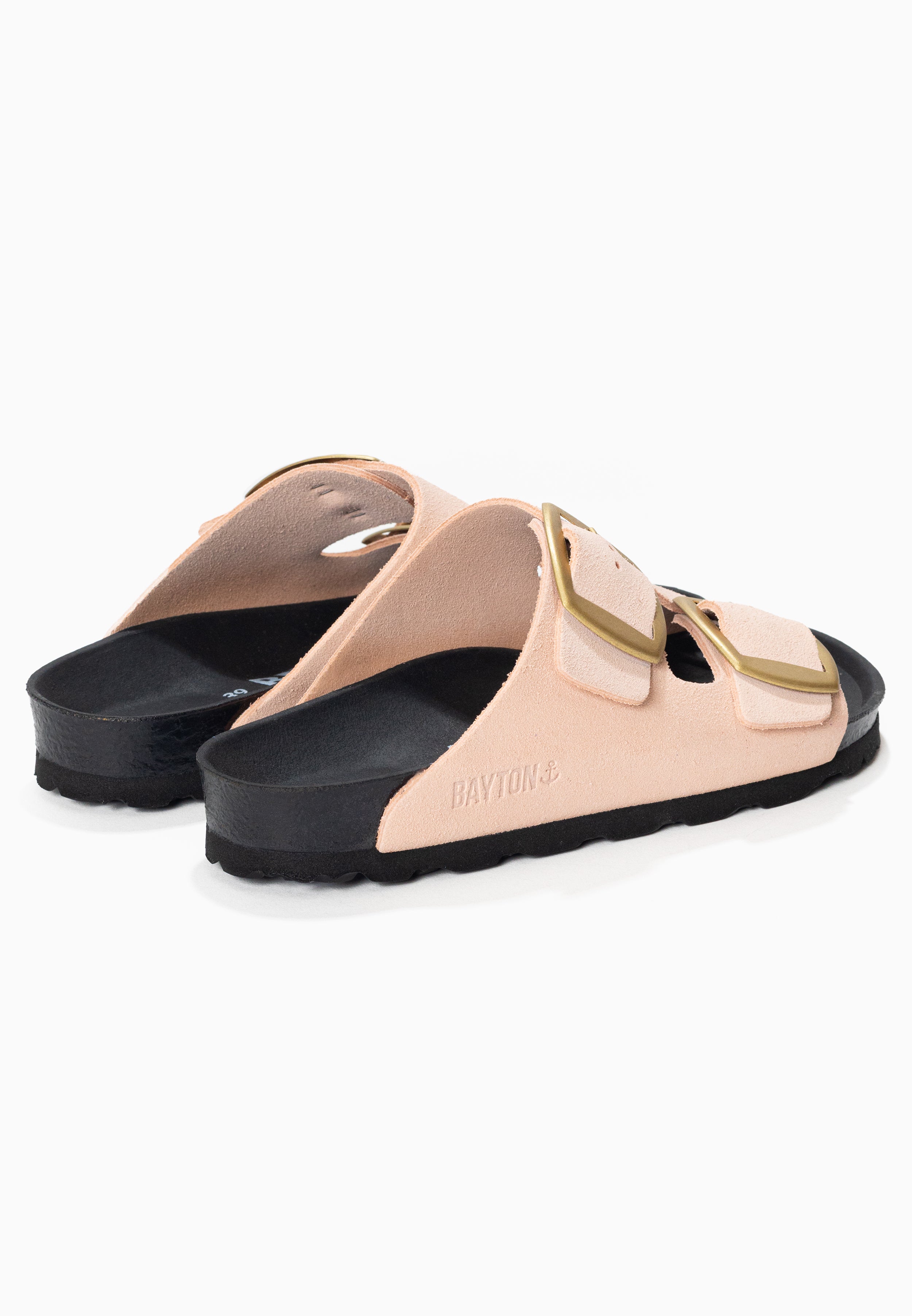 Alicante Nude Suede Leather 2 Strap Sandals