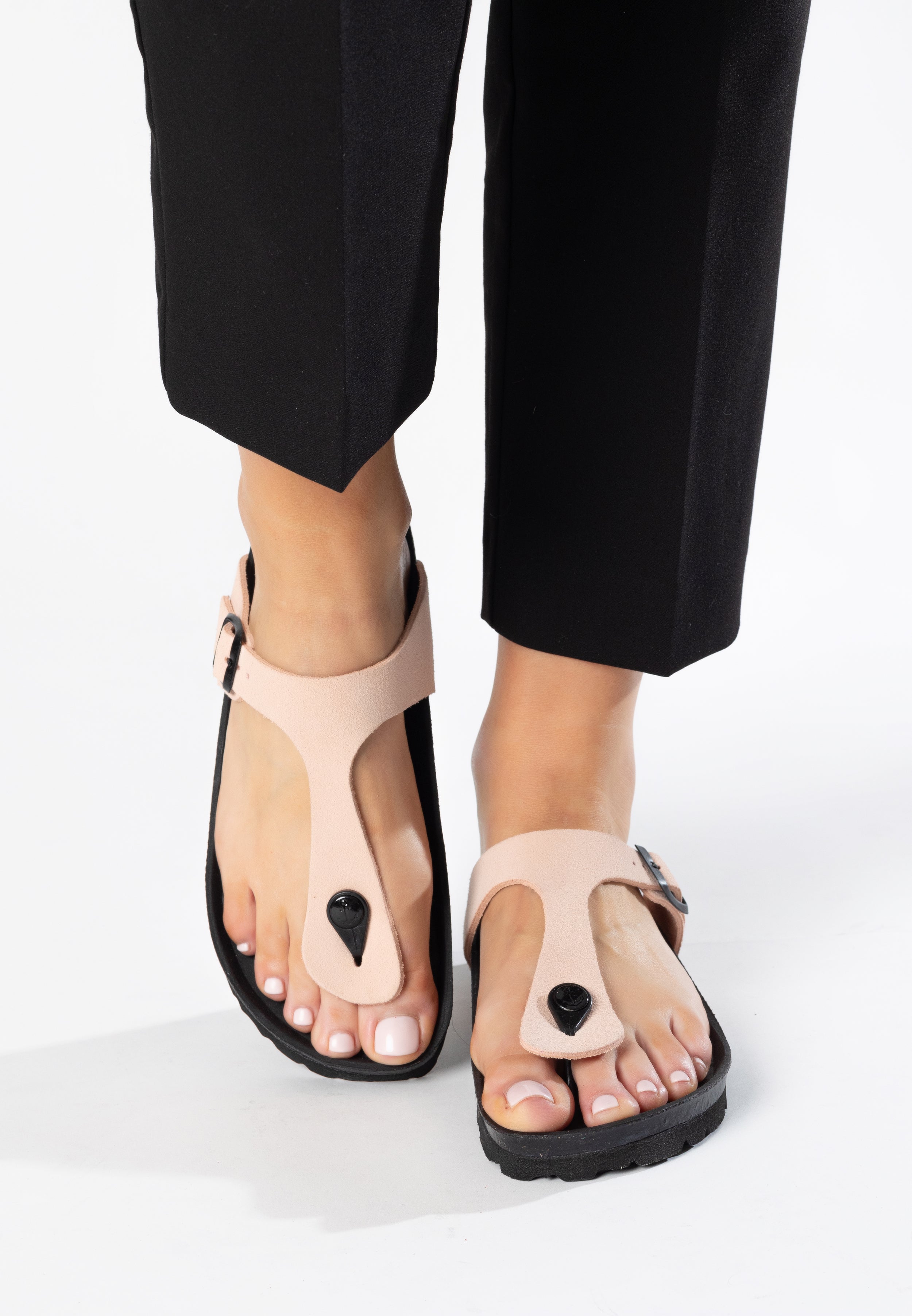 Mercury Nude Toe-Strap Sandals