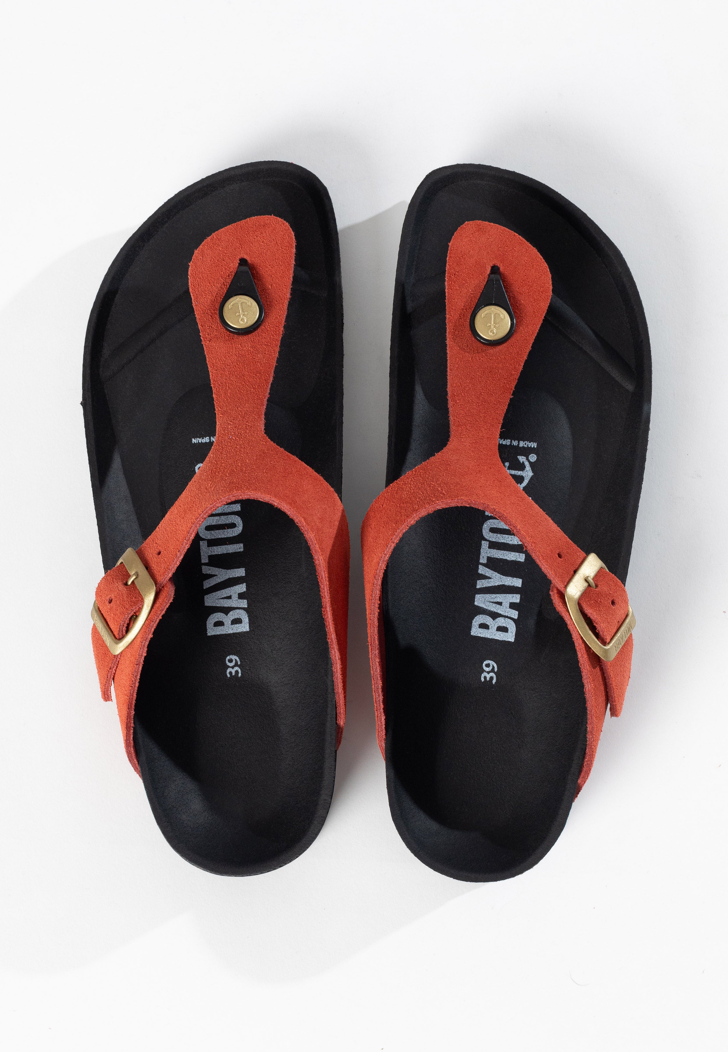 Orange Mercury Toe-Strap Sandals