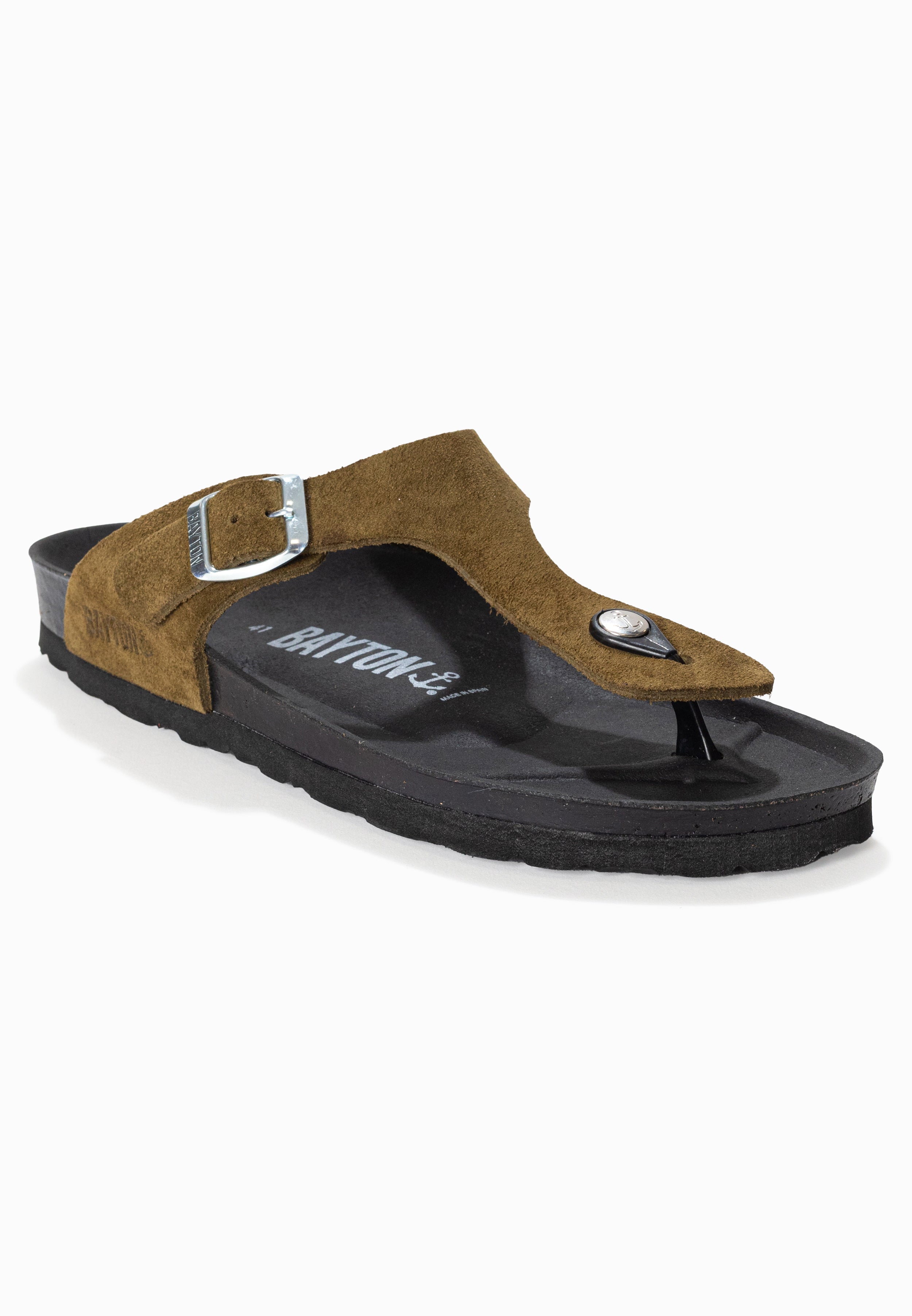 Mercure Khaki Toe-Strap Sandals