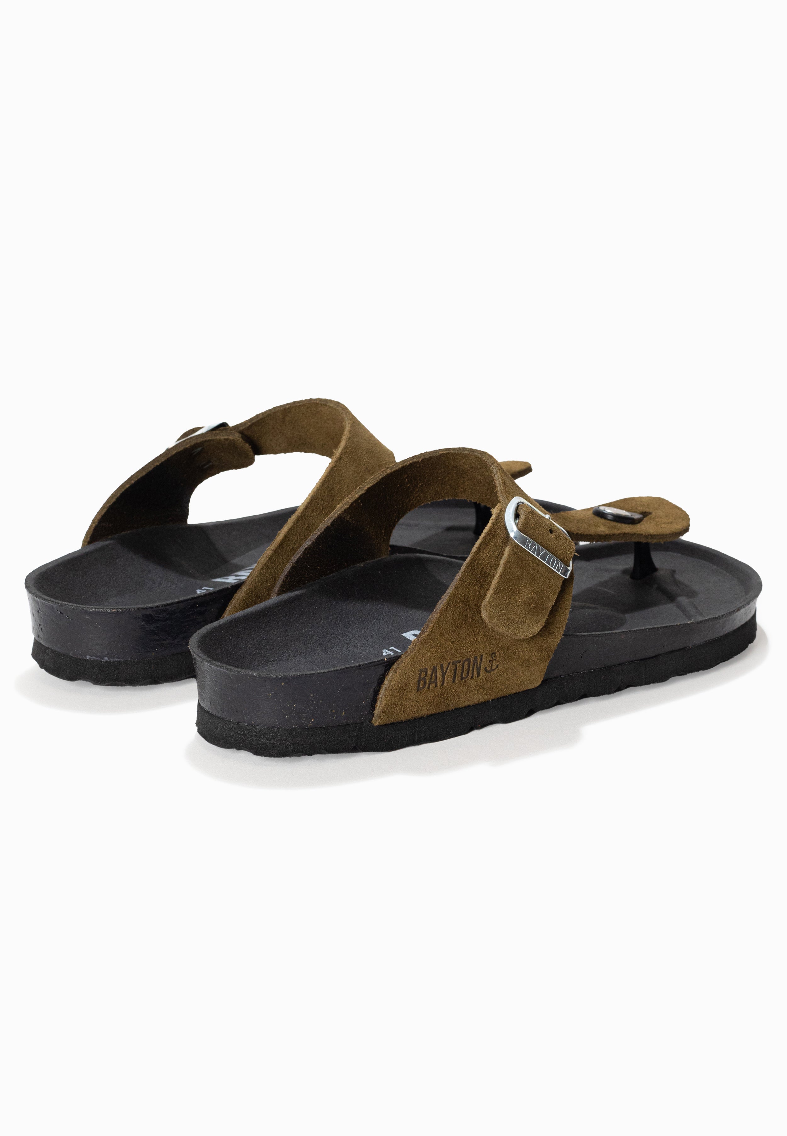 Mercure Khaki Toe-Strap Sandals