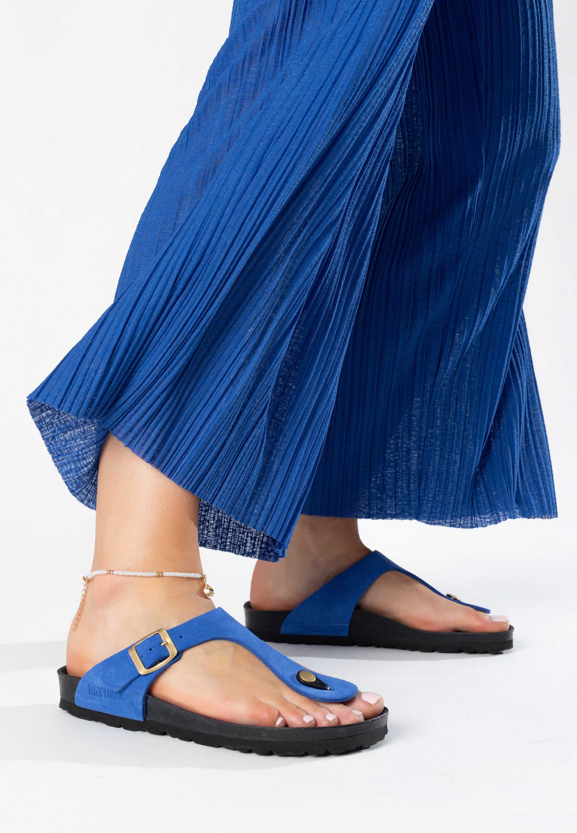 Mercury Blue Open Toe Sandals